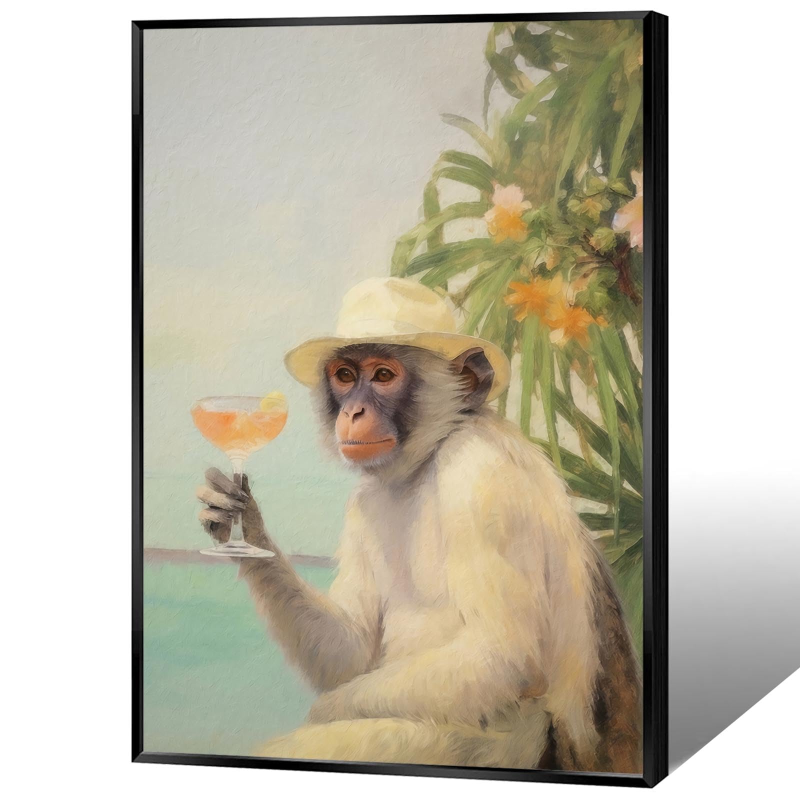 Colorful Aura Retro Canvas Wall Art Cute Pastel Wall Decor