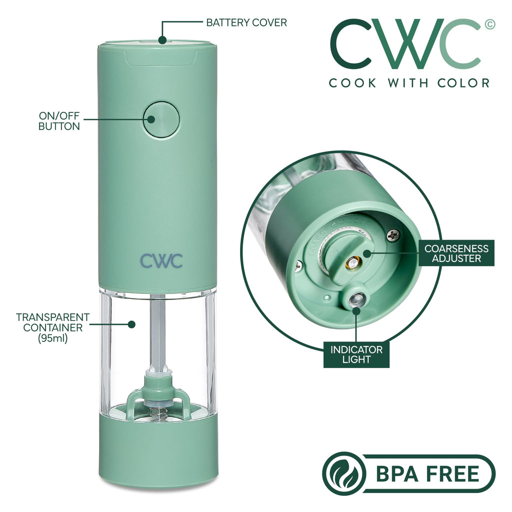 Electric Pepper & Salt Shaker Set of 2 Grinders