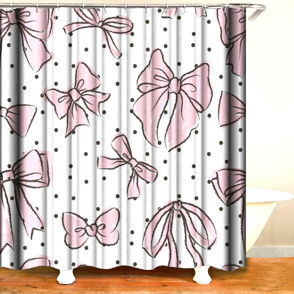 Shower Curtain Bathroom Decor with 12 Plastic Hooks 72 x 72 Inch