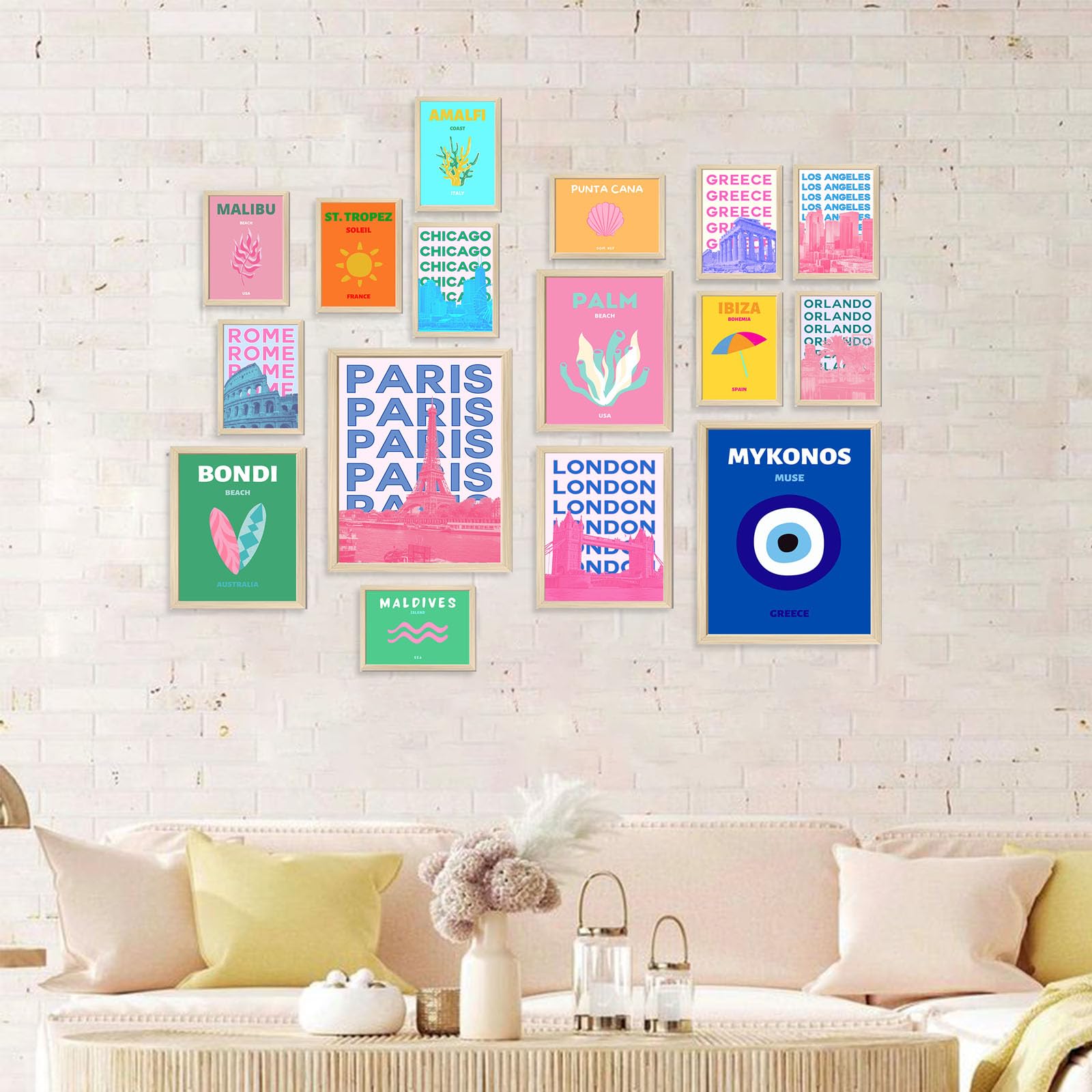 Coquette Wall Art Prints Trendy Preppy Room Decor Aesthetic (Unframed)