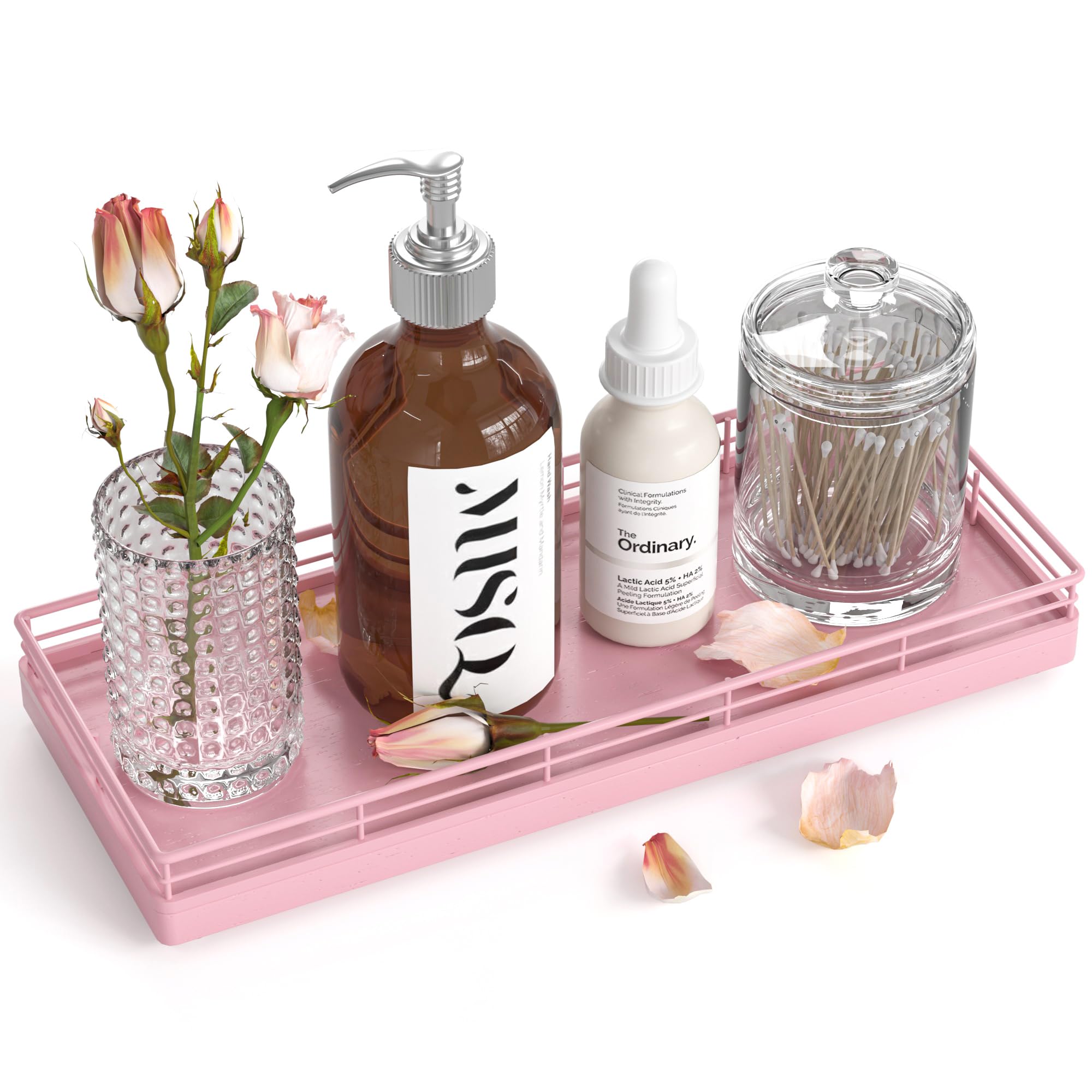 Vanity Tray for Jewelry Candle Makeup Perfume Holder Toilet Tank Tray Soap Cologne Organizer