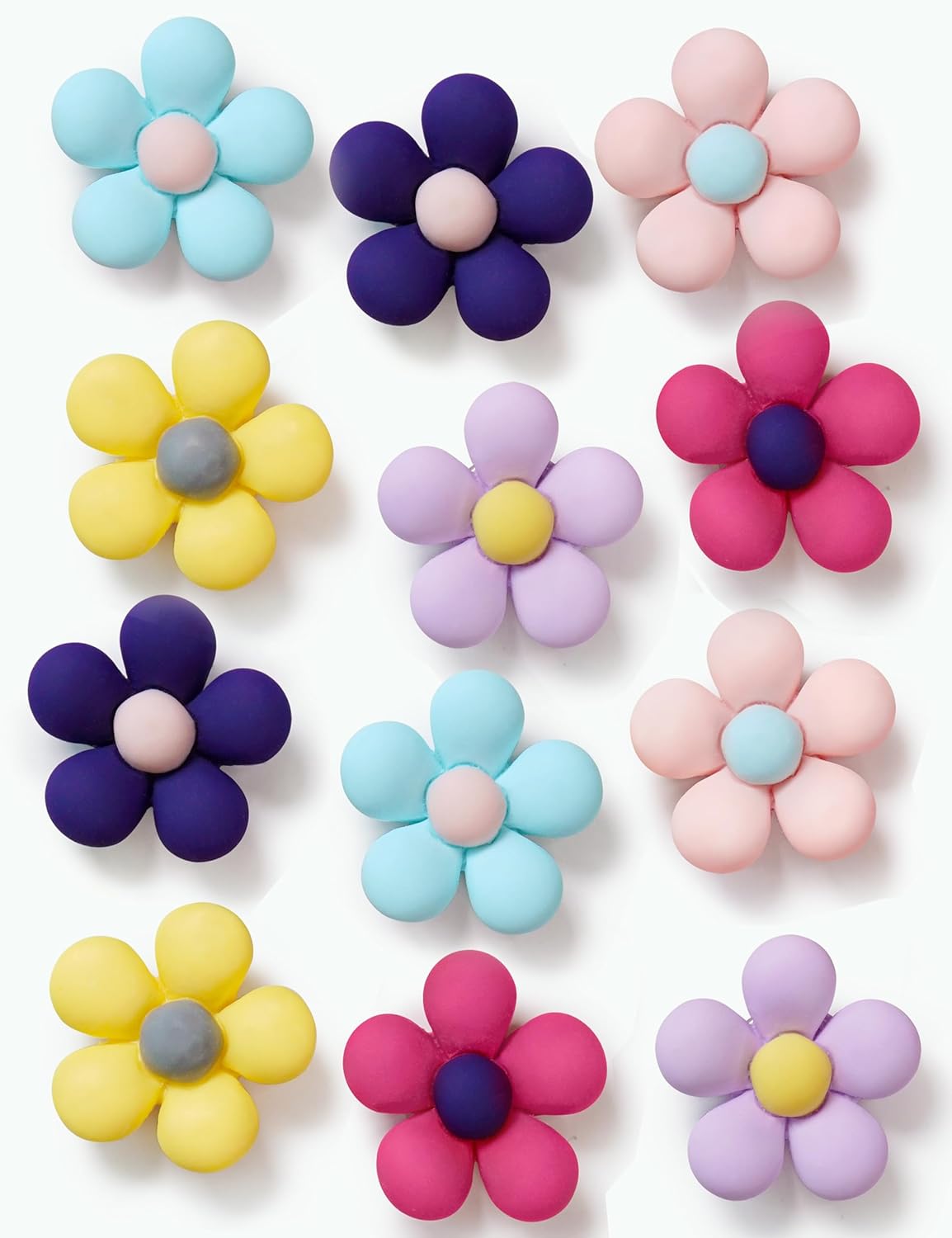 Fridge Magnets Cute Refrigerator Magnets Colorful Decorative Magnets 3D Flower Magnets for Office Kitchen