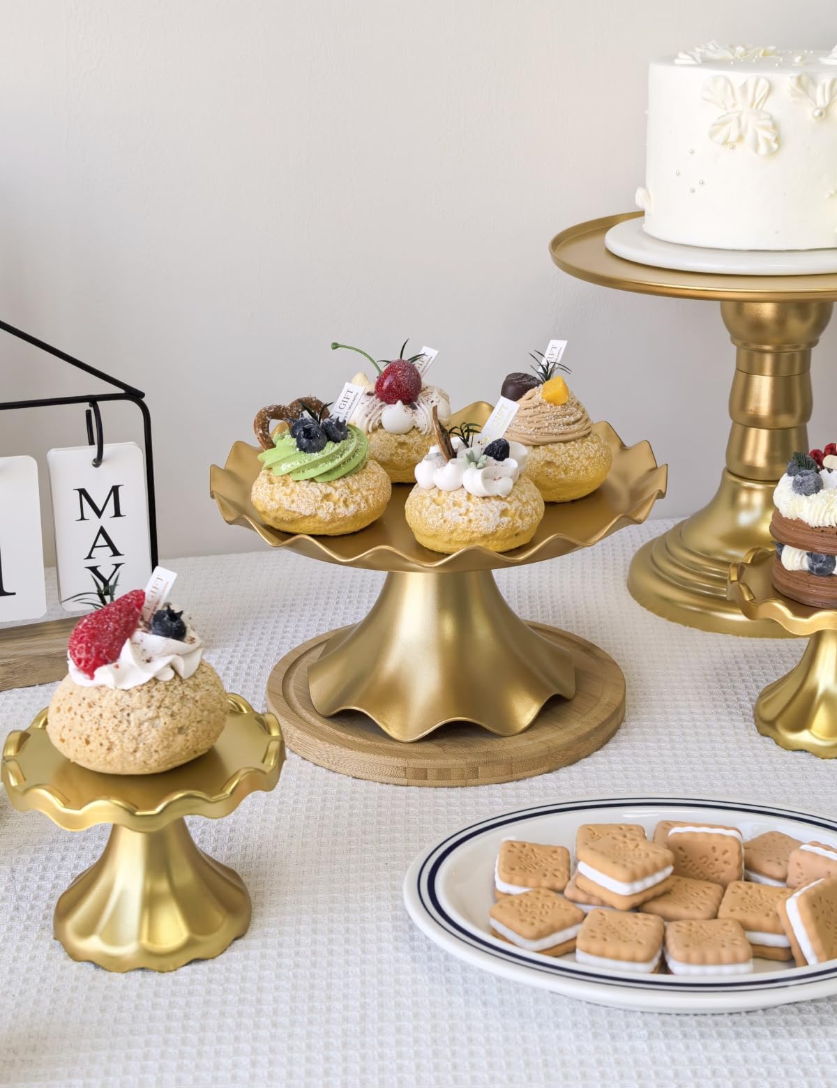 Cake Stand Set, Laced Cake Stand, Mini Cupdake Holder 3 Pcs