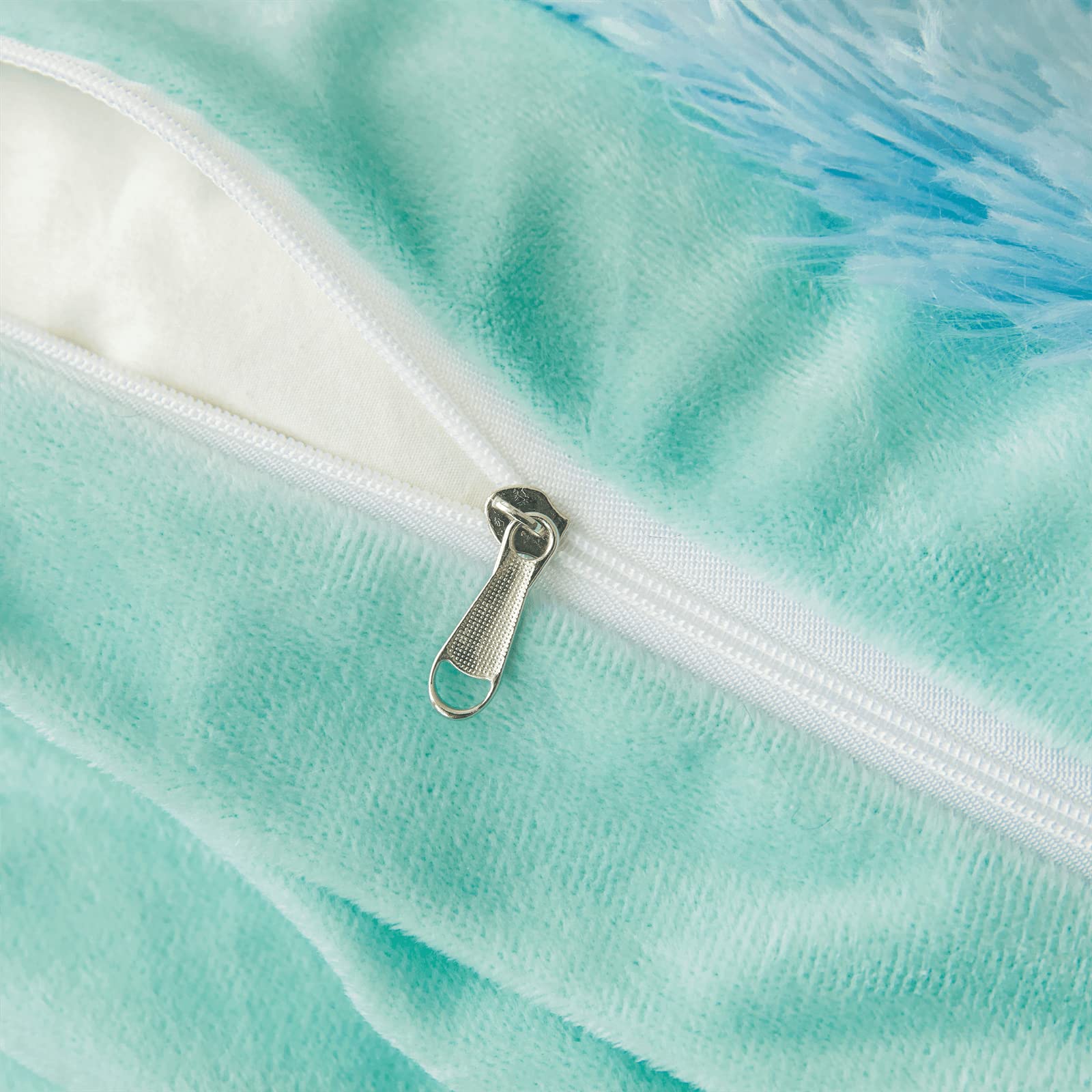 Fluffy Faux Fur Comforter Cover Set Queen - Ultra Soft Plush Bedding Sets 3 Pieces (1 Fluffy Duvet Cover + 2 Faux Fur Pillow case) Cute Bed Set