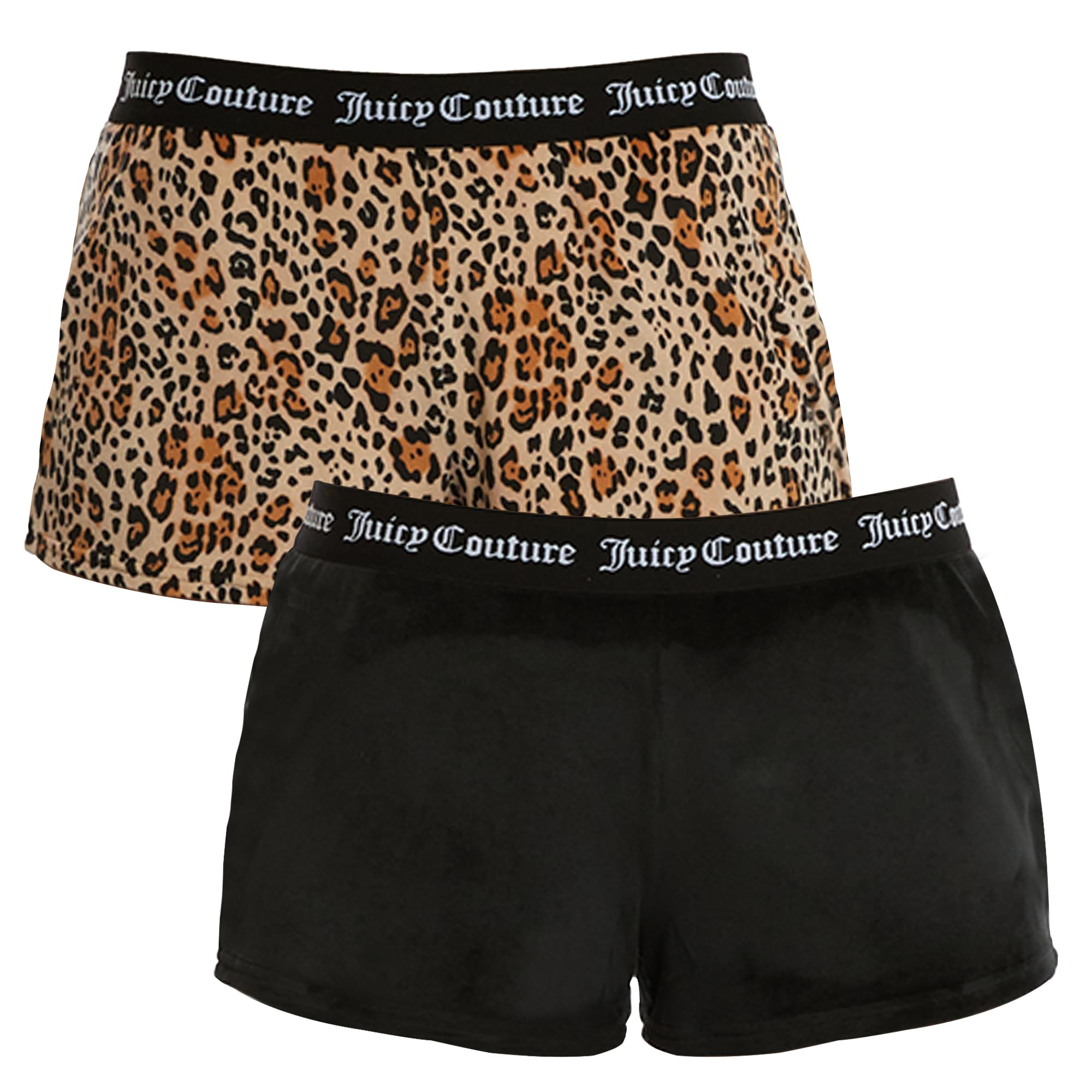 Juicy Couture Velvet Fleece Shorts 2 Piece Designer Pajama Set for Women, 2-Pack Sleep and Lounge Shorts