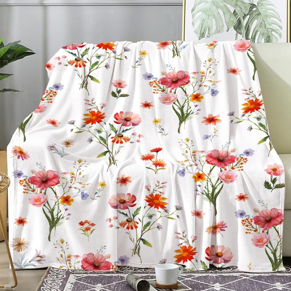 Super Soft Cozy Throw Blanket Flannel Fleece Lightweight Fuzzy Comfy Blankets for Couch Sofa Bed