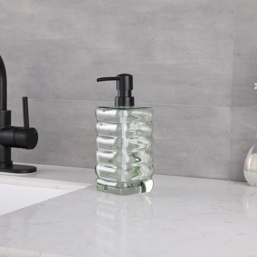 Glass Soap Pump Dispenser, Refillable Soap Dispenser