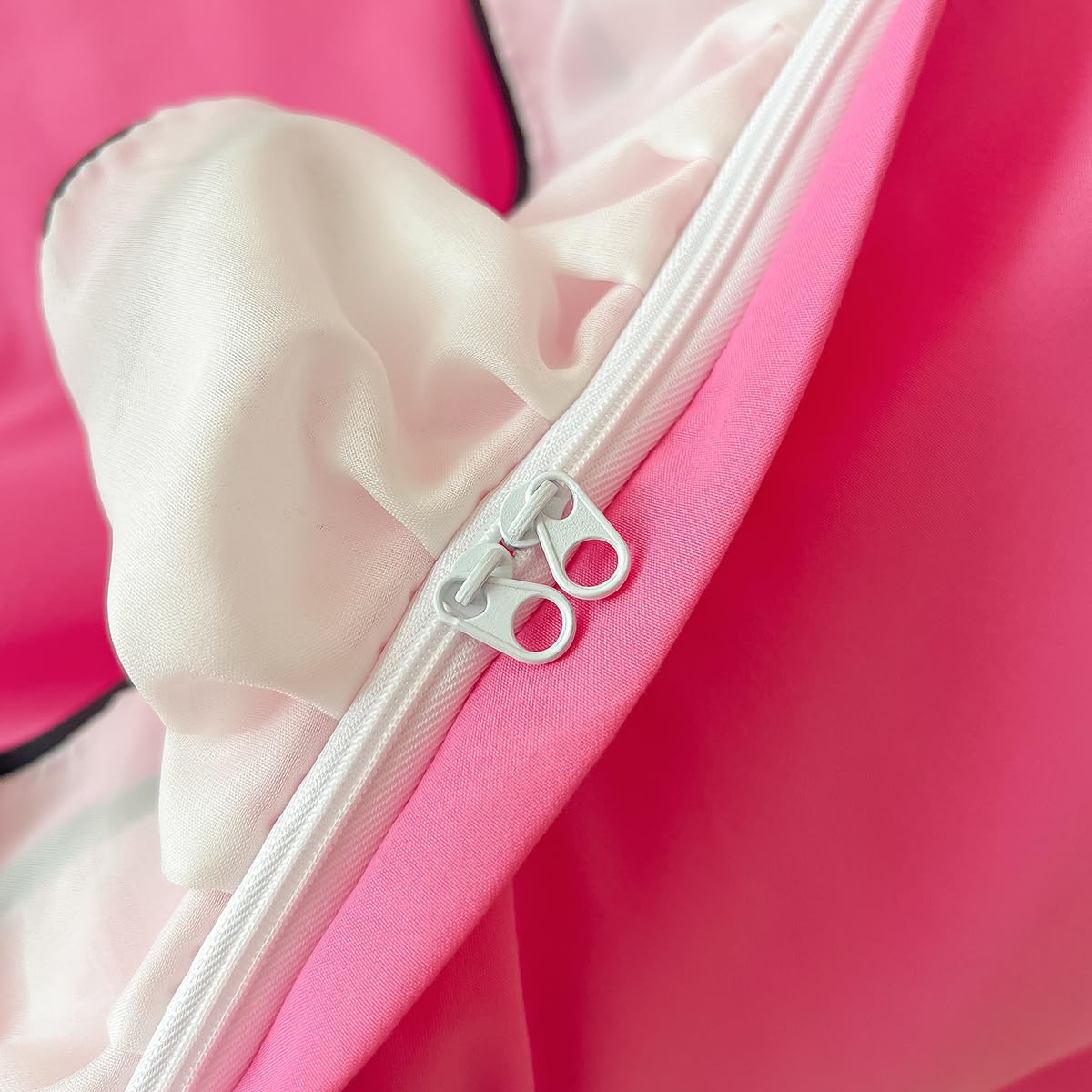 Duvet Cover Ruffle Beddding Set with Bowtie - 3 Pieces Comforter Cover Set with Zipper Closure & Pillowcase - Comforter Not Included