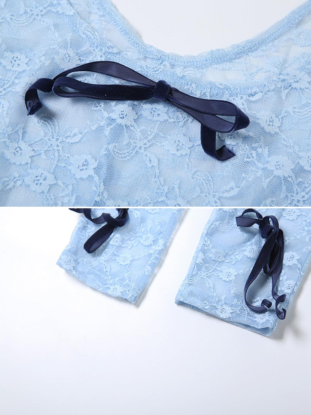 Sexy Sheer Outfits for Women Lace Long Sleeve U Neck Bodycon Jumpsuit Streetwear Rompers