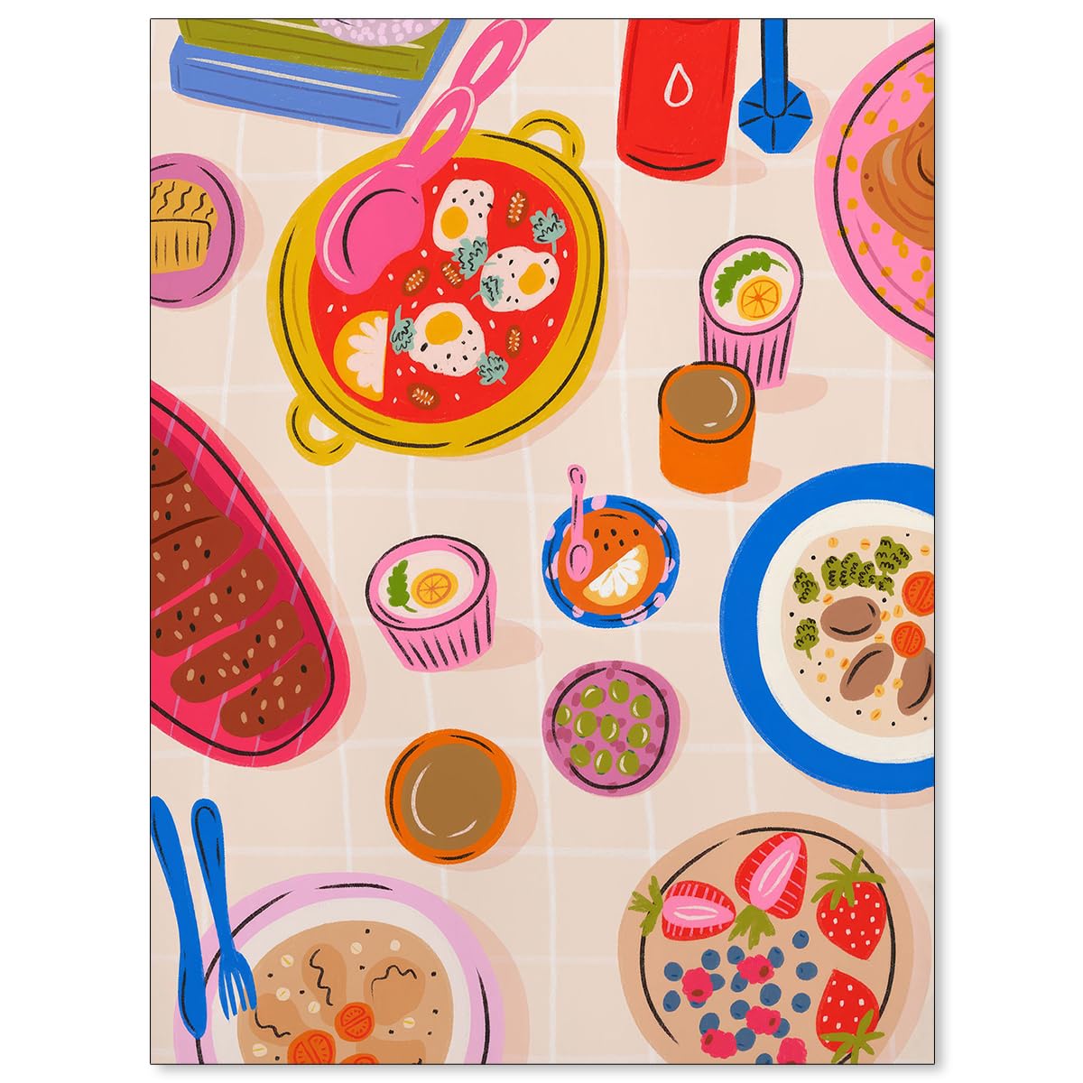 Modern Italian Kitchen Colorful Wall Art