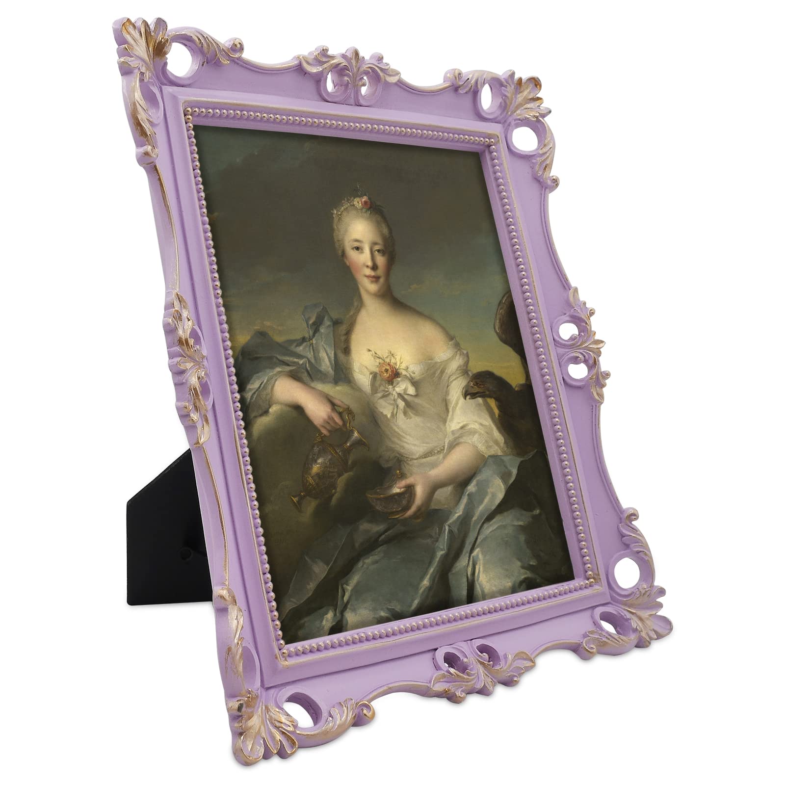 Picture Frame Antique Frame 8x10 Vintage Photo Frames 11 x 4 in with Gold Trim, Wall and Tabletop Picture Frames