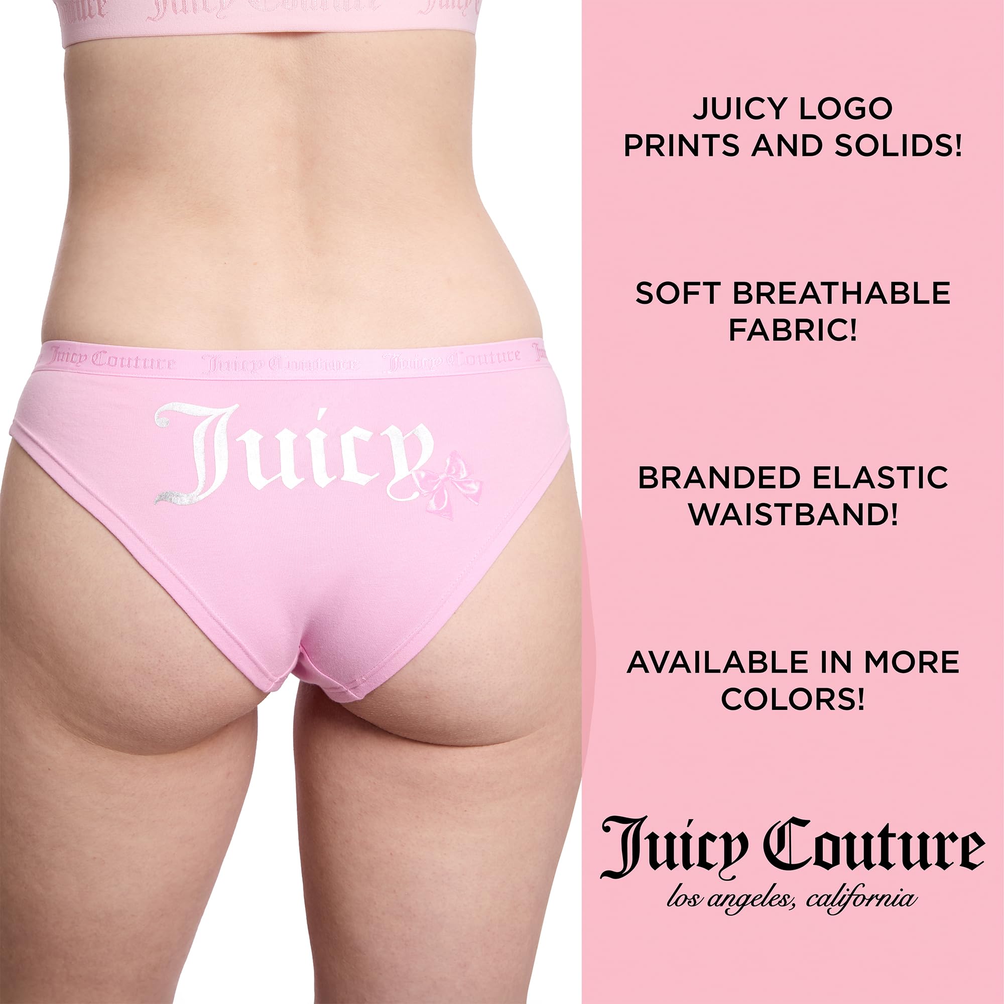 Juicy Couture Women's Cotton Underwear Set 5 Pack