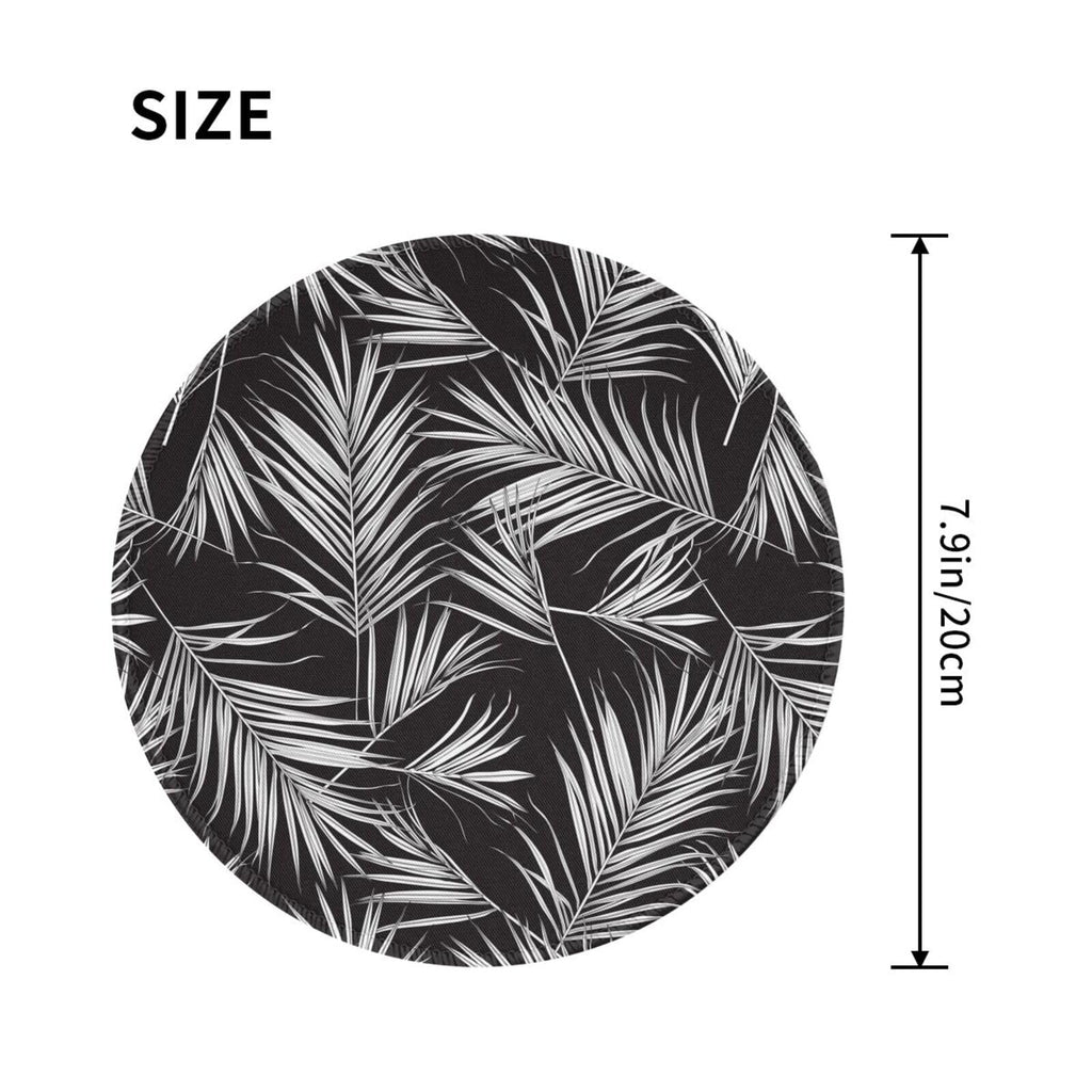 Round Mouse Pad Desk Top - Stitched Edges 8 X 8 Inch