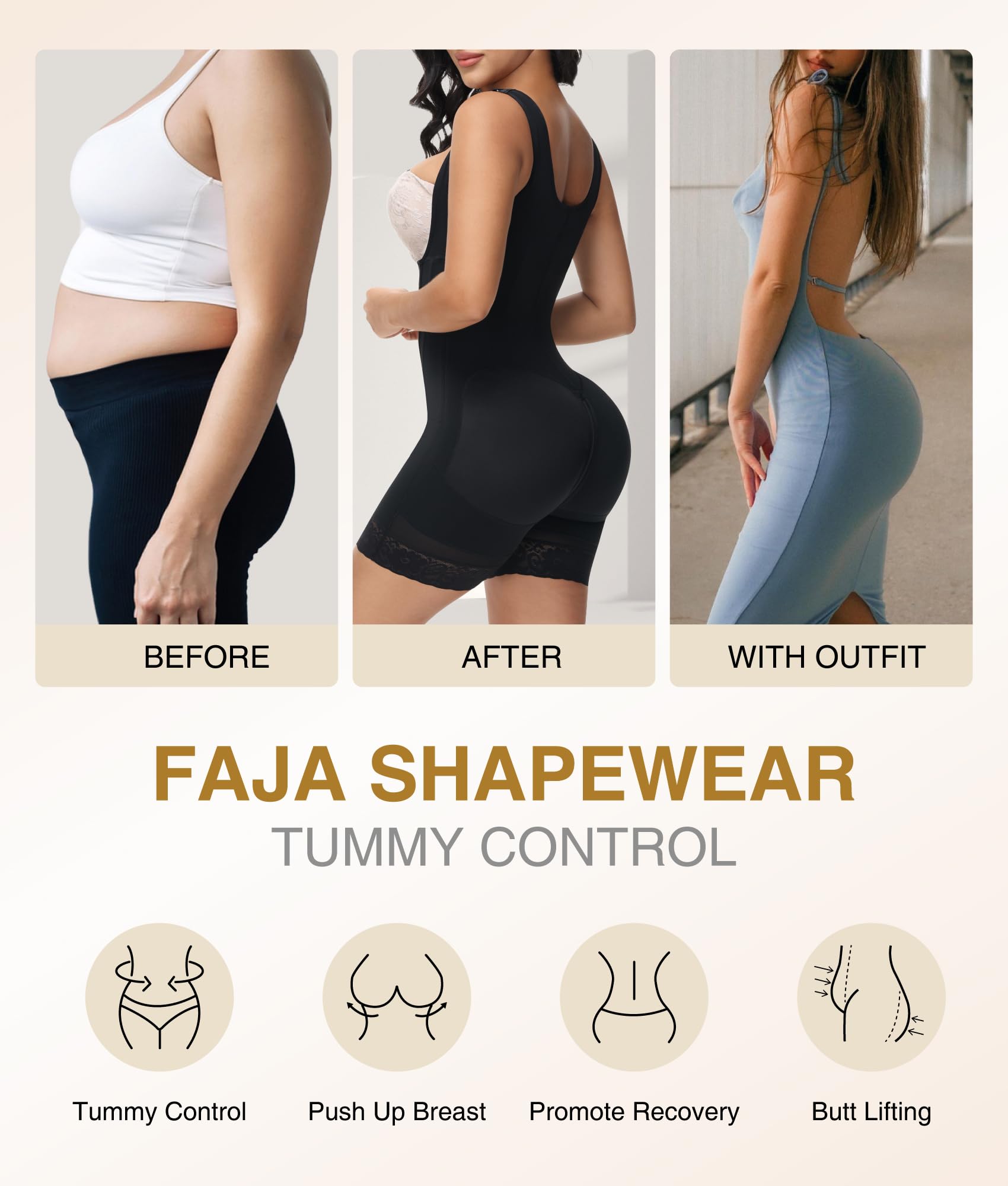 Shapewear Tummy Control Body Shaper Girdles Post Surgery Compression Garment