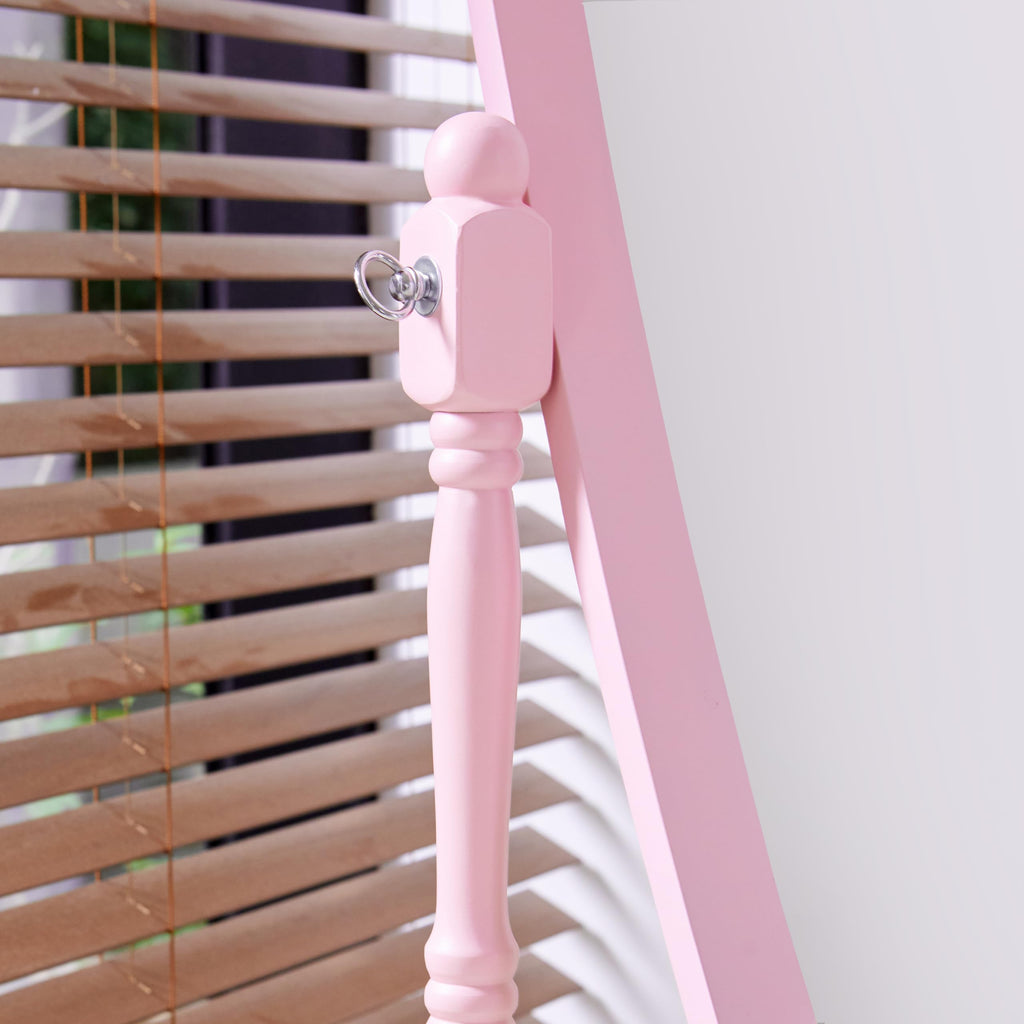 Wooden Antique Floor Free Standing Mirror/Traditional Style 60" Oval