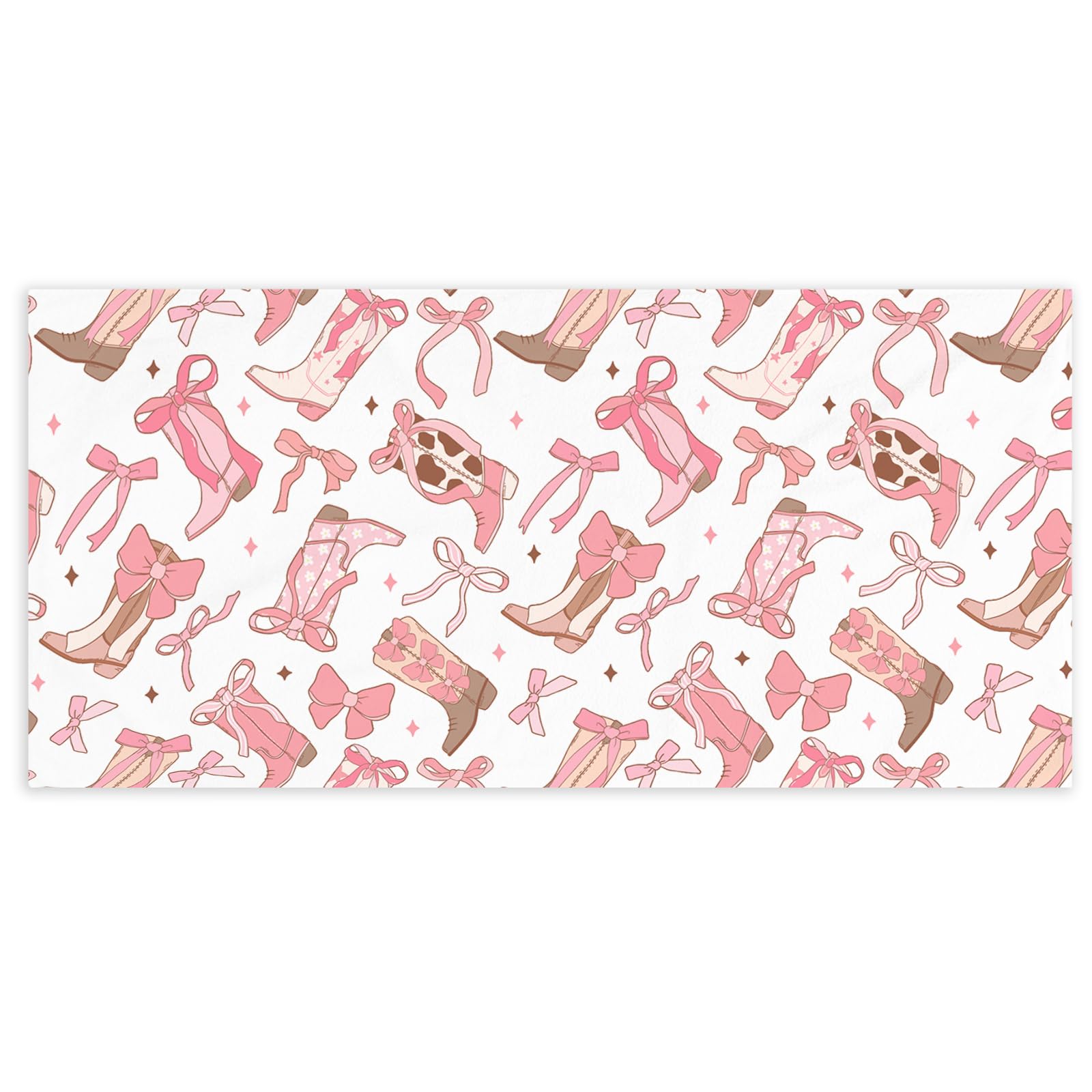 Coquette Girly Pink Bow Beach Towel - Microfiber Absorb Water Travel Towels 60x30 Inches for Bathroom Kitchen