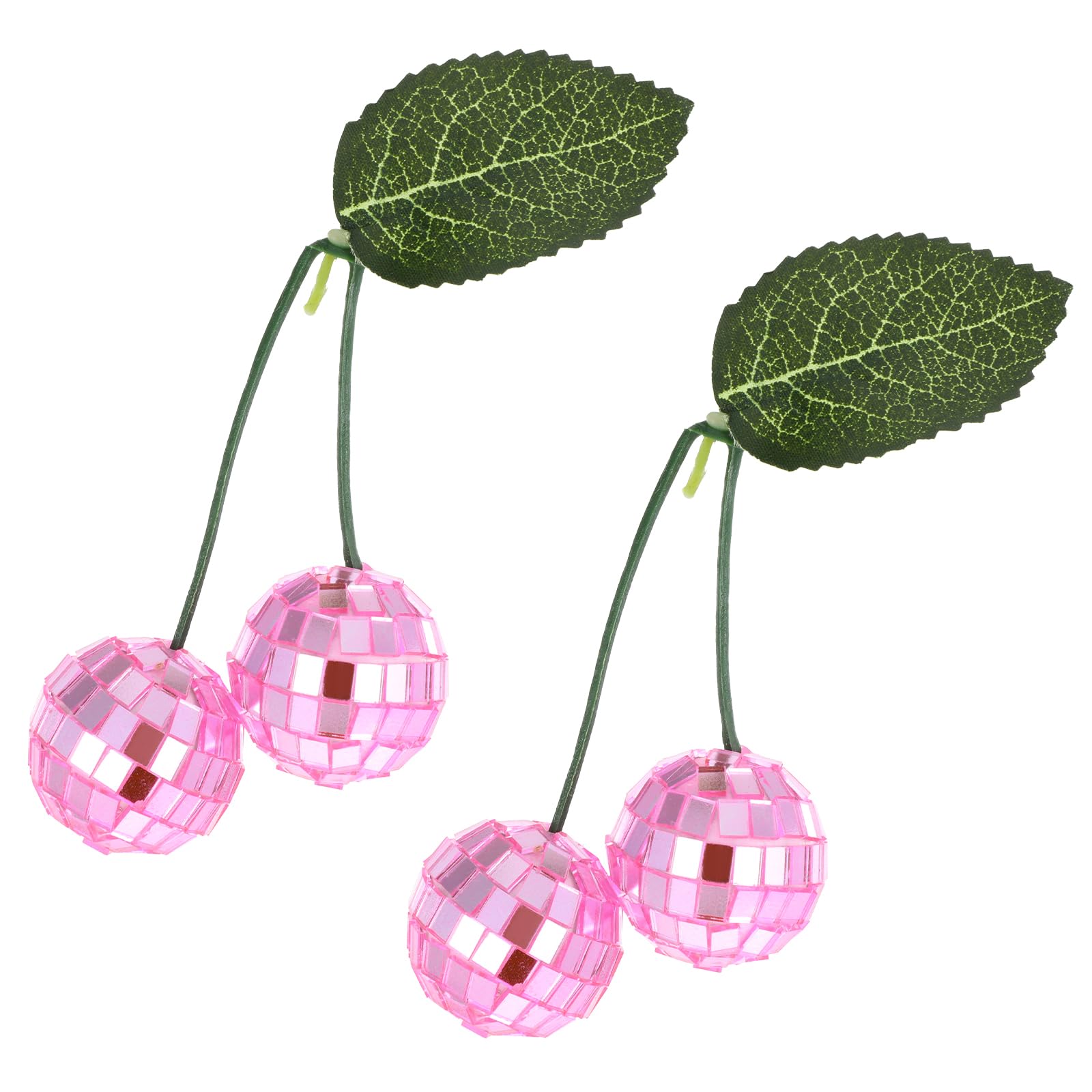 Small Cherry Hanging Disco Ball Decor, 1.2 Inch Double Mirror Disco Reflective Balls