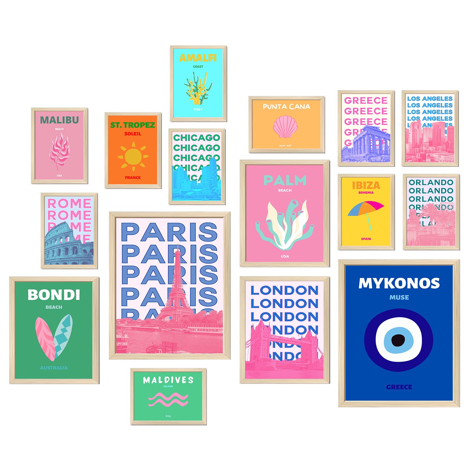 Coquette Wall Art Prints Trendy Preppy Room Decor Aesthetic (Unframed)