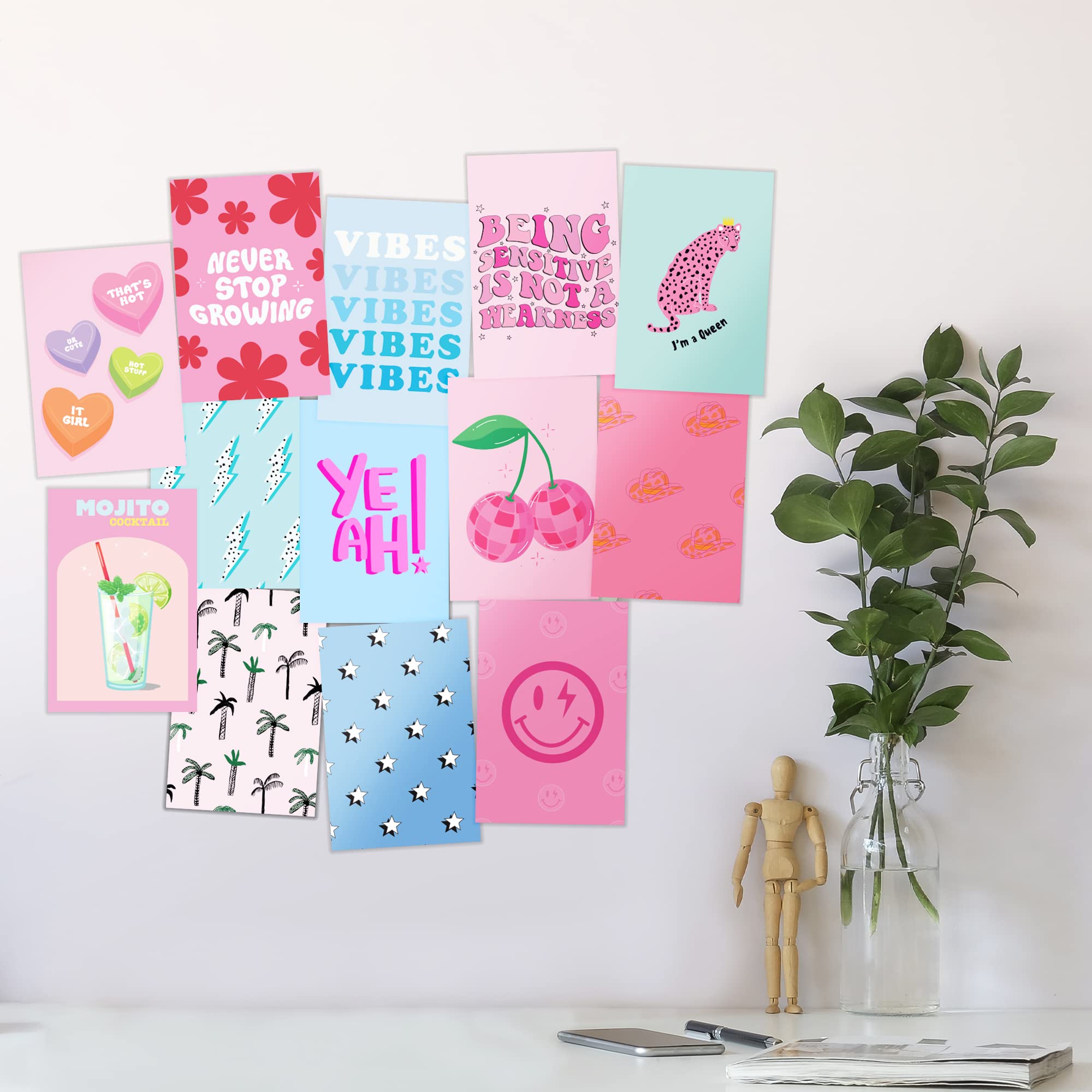 Preppy Aesthetic Wall Collage Kit â€?Cute Posters for Girls' Bedroom Decor