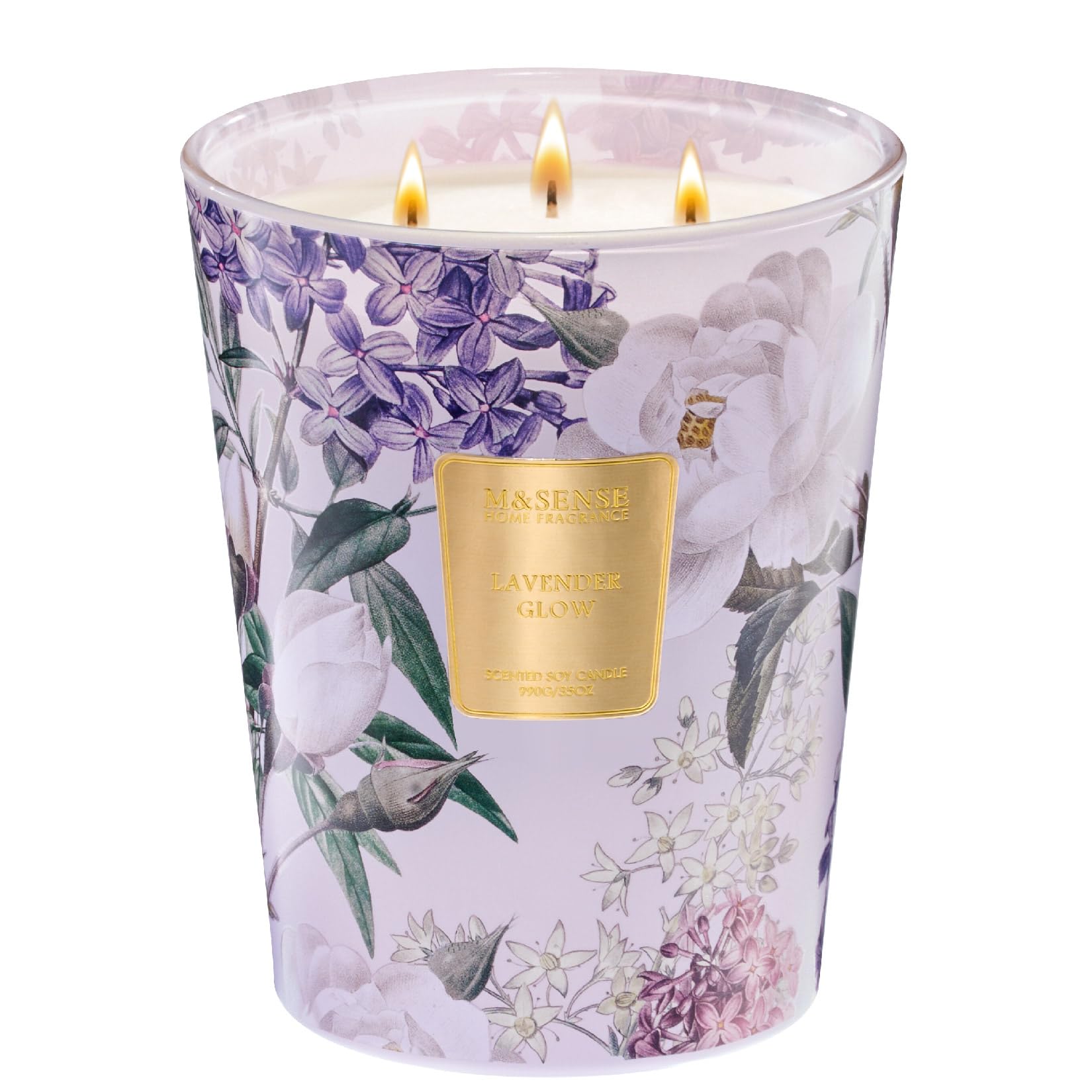 Large Soy Scented Candles, Non Toxic Natural Spring Candles 35oz 150 Hours Long Lasting Slow Burning