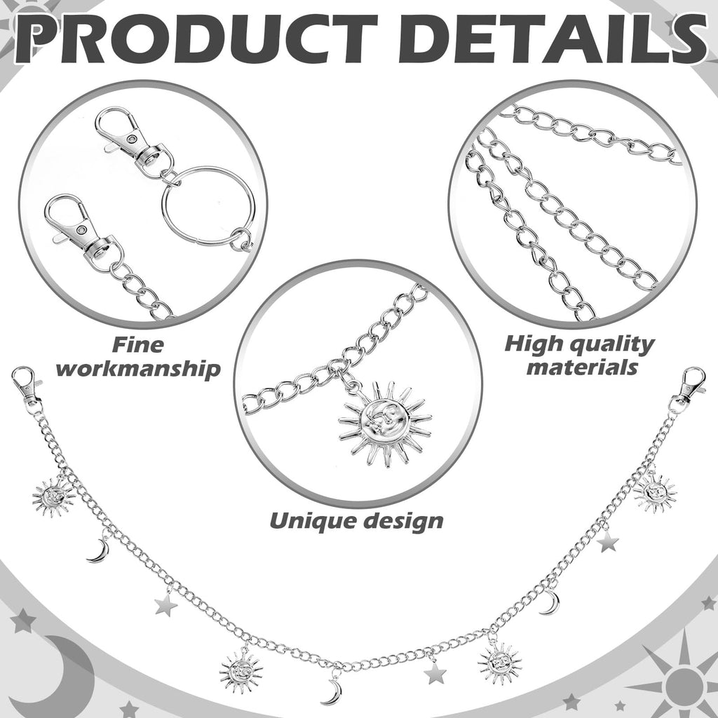 Multi-Layer Chain Belt â€?5-Piece Hip Hop Metal Wallet Chains for Jeans & Pants