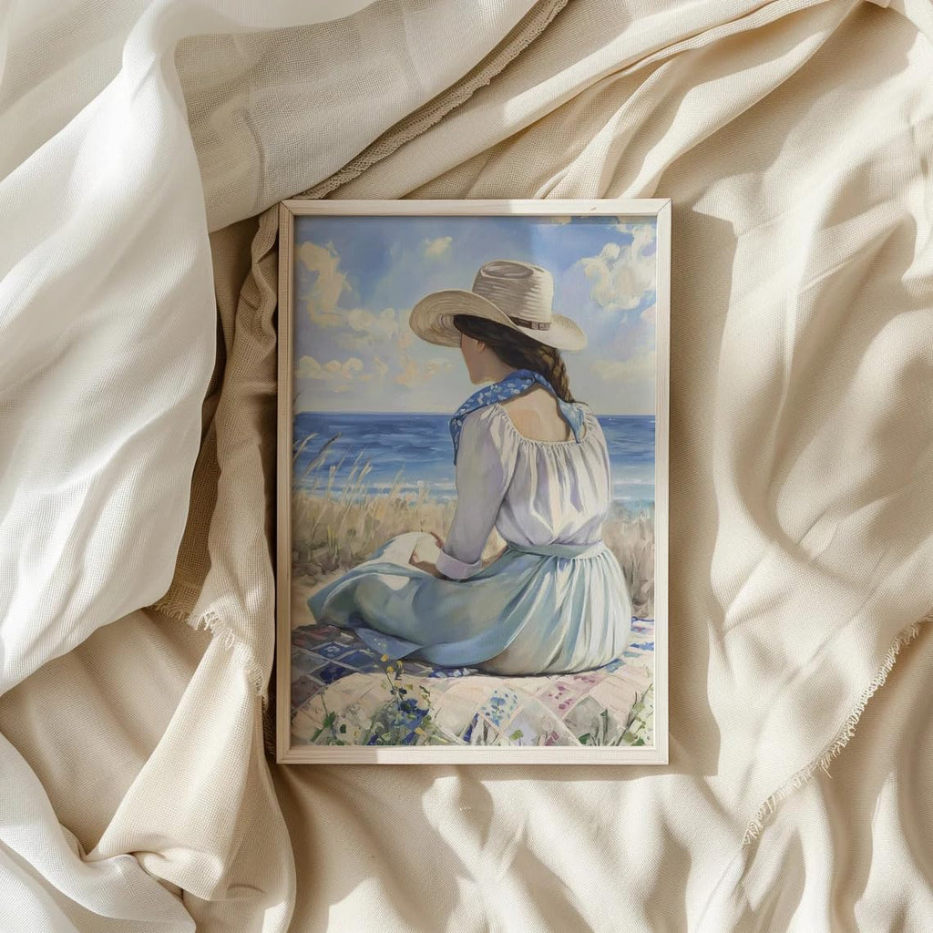 Coquette 6pcs Blue Bow Canvas Wall Art Preppy Decor Trendy Red Cherry Mirror Posters Room Decoration Unframed