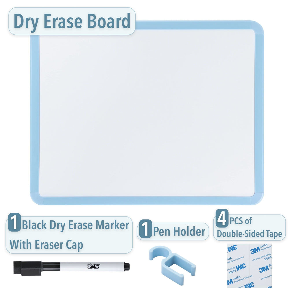 Dry Erase Board, 14â€?x 11â€?with a Black Dry Erase Marker Color Frame, Small White Board Dry Erase Whiteboard