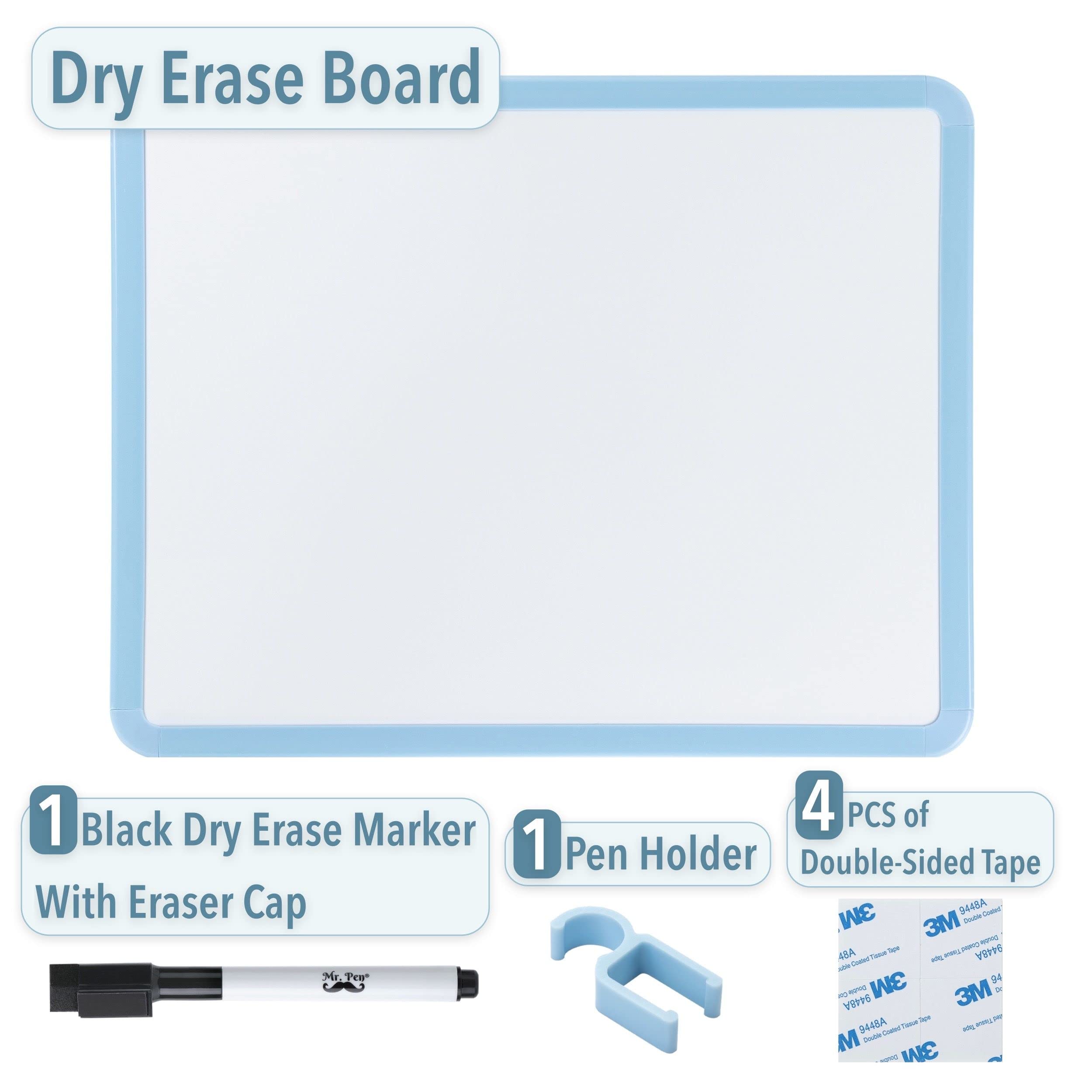 Dry Erase Board, 14â€?x 11â€?with a Black Dry Erase Marker Color Frame, Small White Board Dry Erase Whiteboard