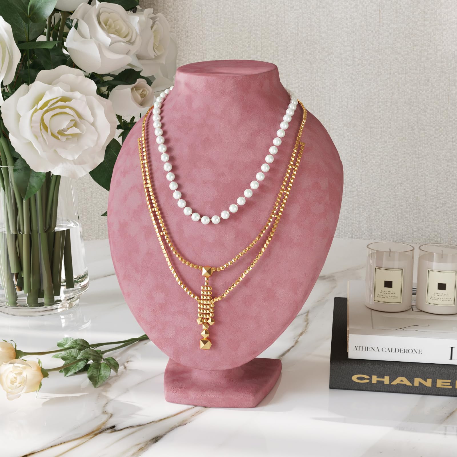 Velvet Wallpaper Peel and Stick Pink Contact Paper Self Adhesive Velvet Flocking Liner for Jewelry Drawer 12"x80" Fabric Felt Drawer Liner for Girls Bedroom Dressers Displays Decor