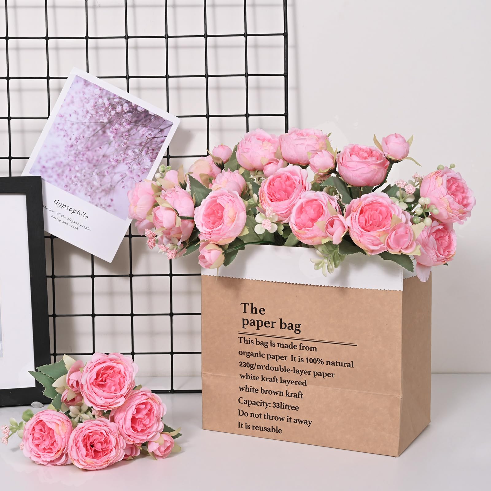 Peonies Artificial Flowers - Silk Peonies Flowers Fake Bouquet