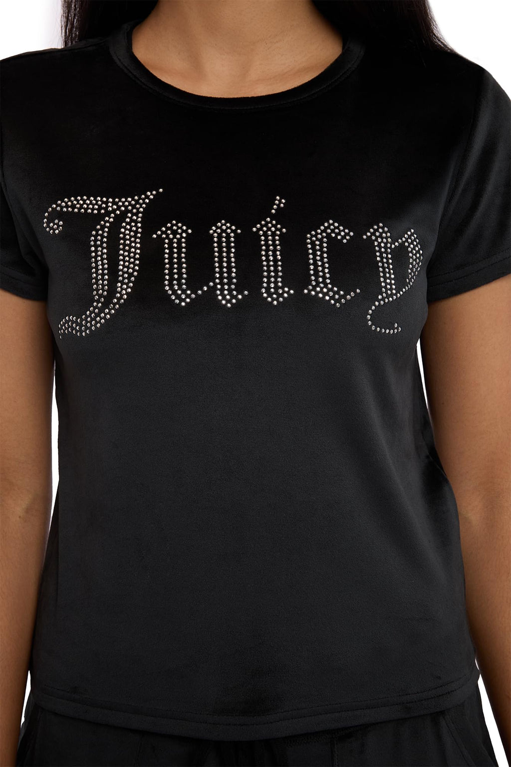 Juicy Couture Women's 2-Piece Velvet Fleece Lounge Sleepwear Set â€?Short Sleeve Shirt and Pants