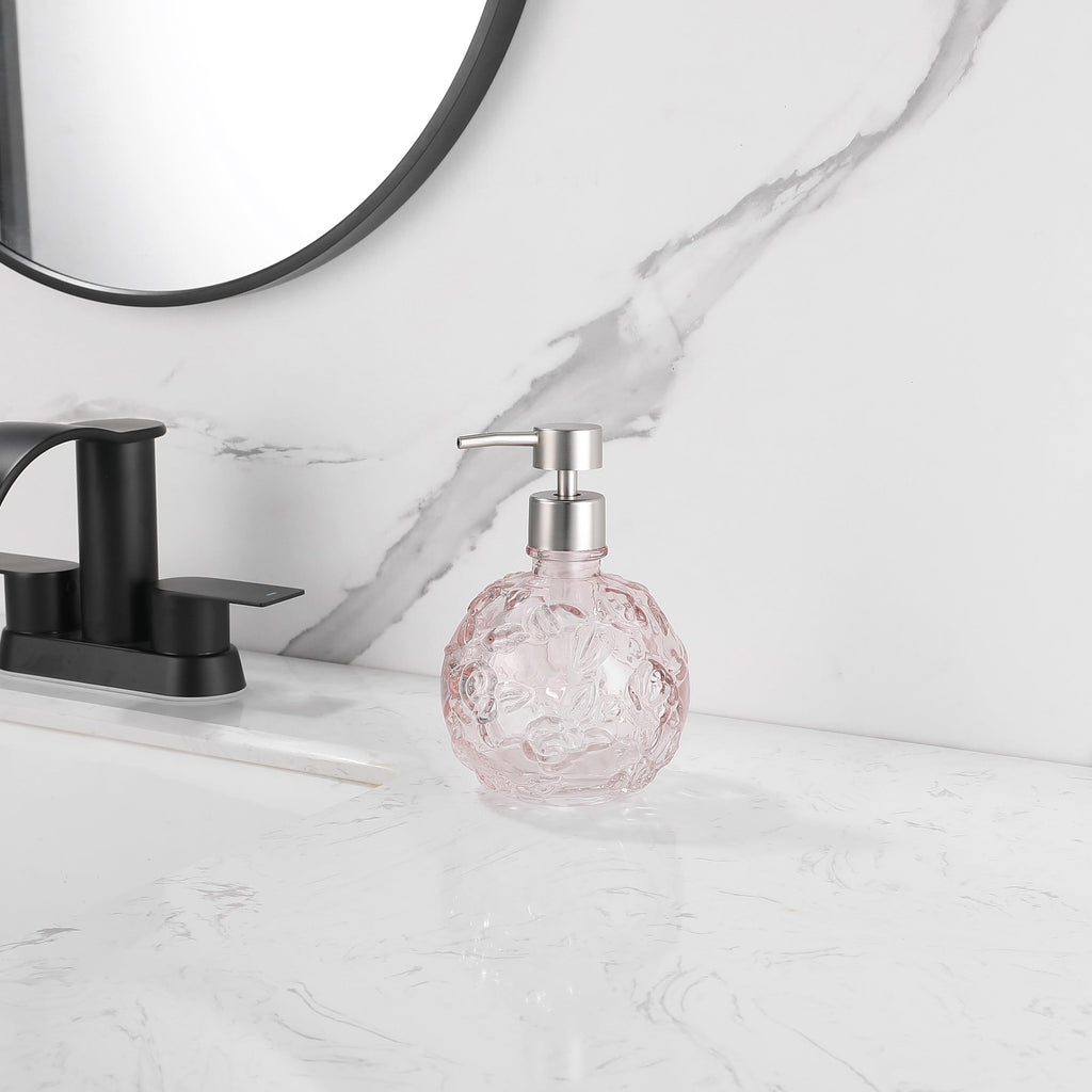 Glass Soap Pump Dispenser, Refillable Soap Dispenser