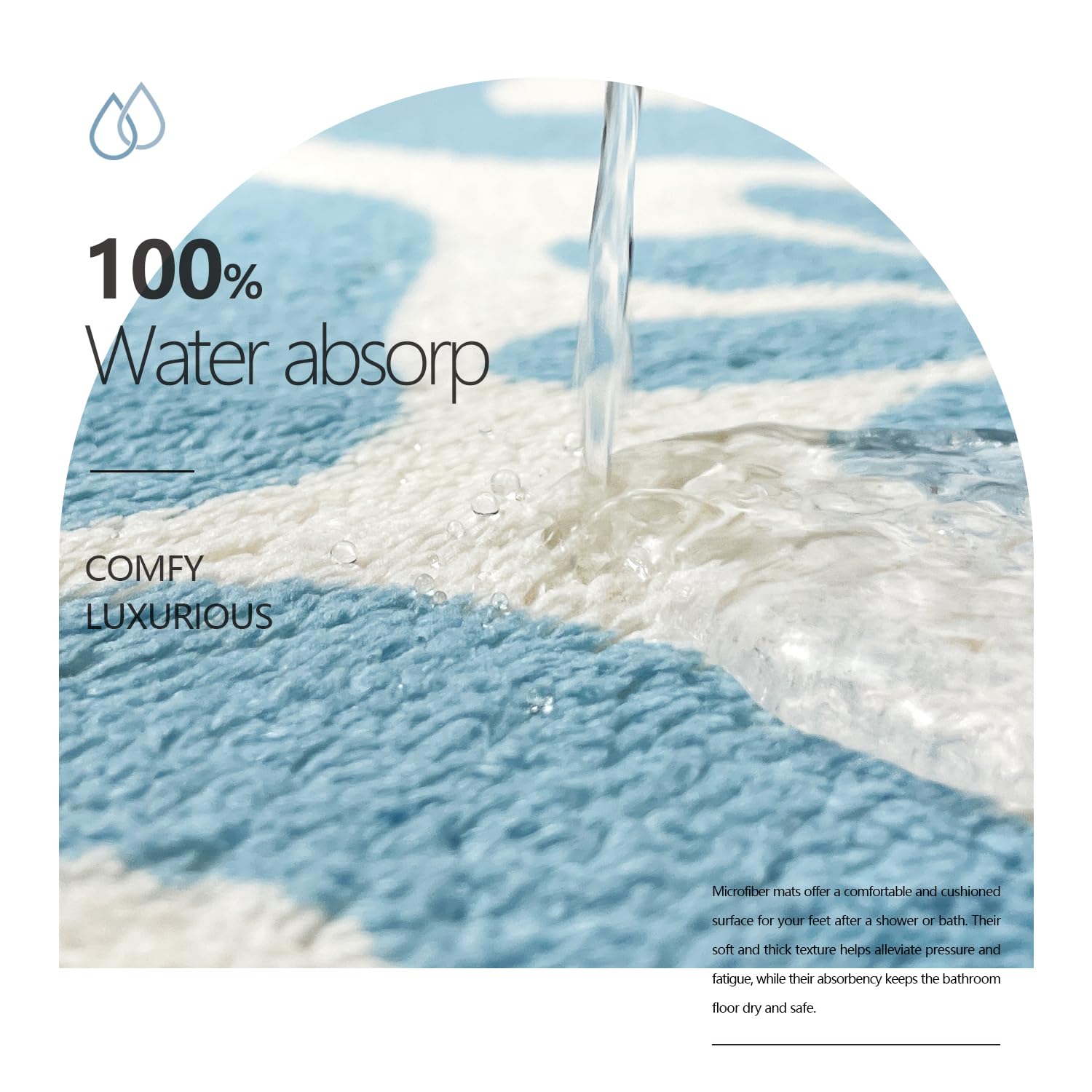 You Look Good Bath Mat Flower Bathroom Rug, Soft Absorbent Water Non Slip Rug, Superior Washable Microfiber (21"x25")