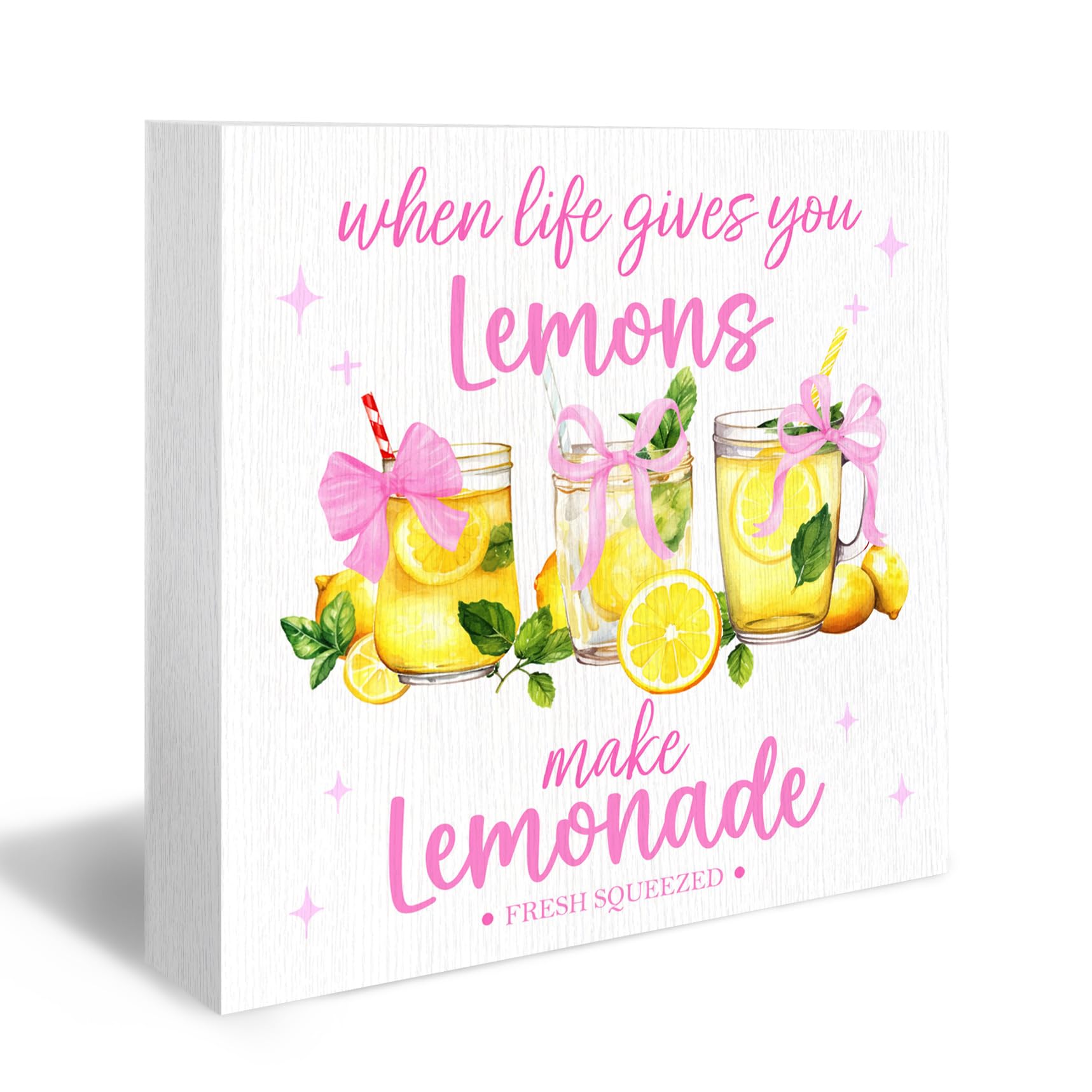 Coquette Summer Stawberry Wood Box Sign