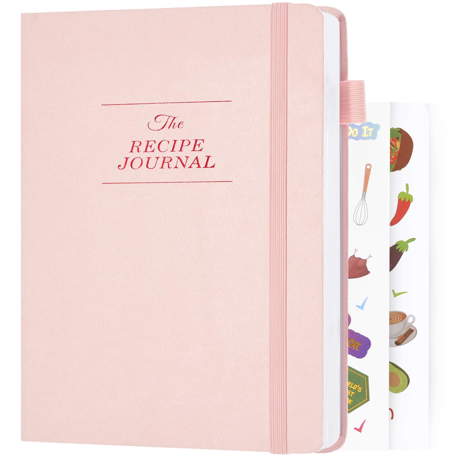 Recipe Book to Write in Your Own Recipes, Personal Cook Books to Write in and Hardcover Recipe Notebook with 2 colorful stickers for Family Recipes(A5)