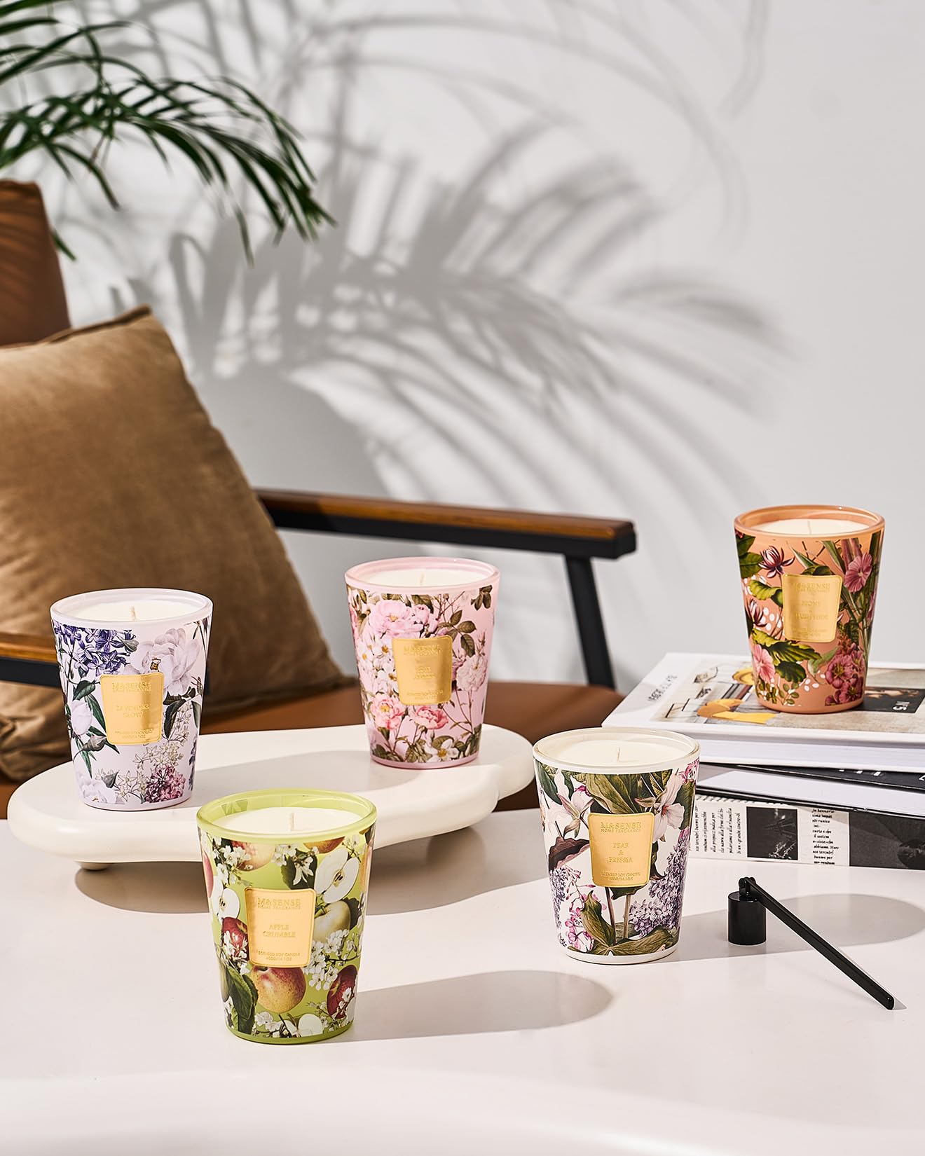 Large Soy Scented Candles, Non Toxic Natural Spring Candles 35oz 150 Hours Long Lasting Slow Burning