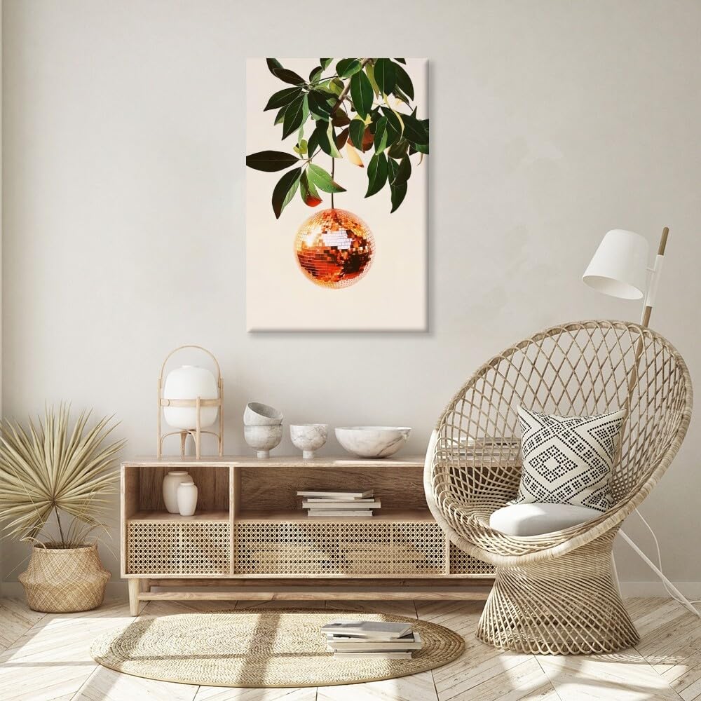 Disco Ball Fruits Canvas Print â€?Trendy Glam Wall Art