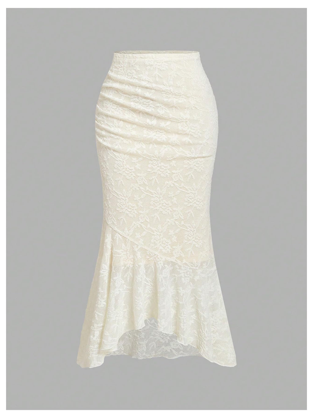 Women's Coquette Floral Lace Skirt Set 2 Piece Sleeveless Top and Bodycon Fishtail Skirt