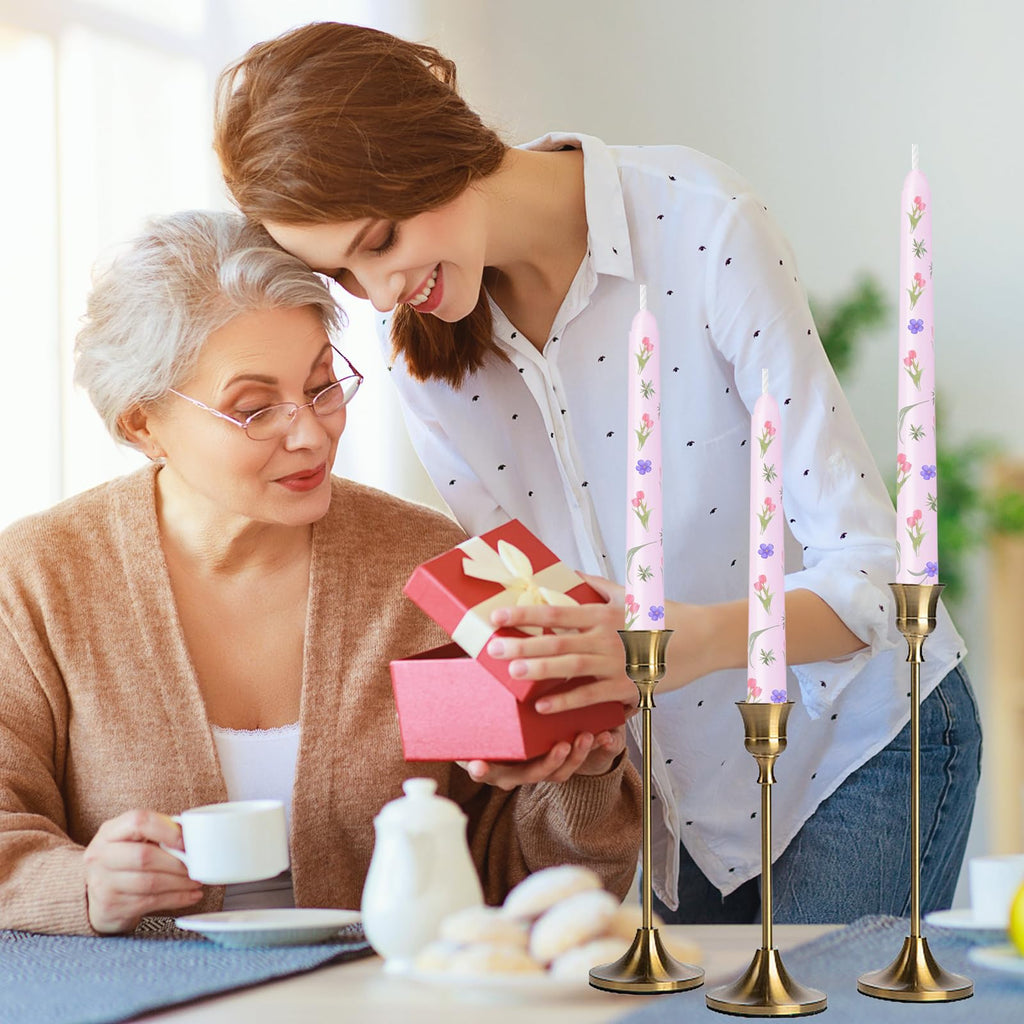 Smokeless Dripless Long Candlesticks, Unscented Tapered 10-Inch