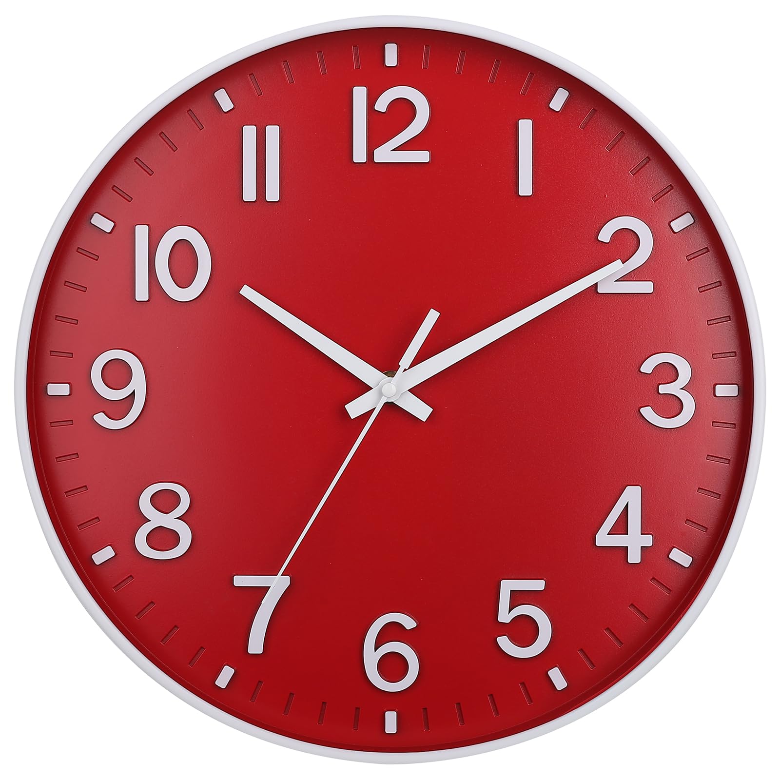 Wall Clocks Battery Operated - 12 inch Silent Non Ticking Modern