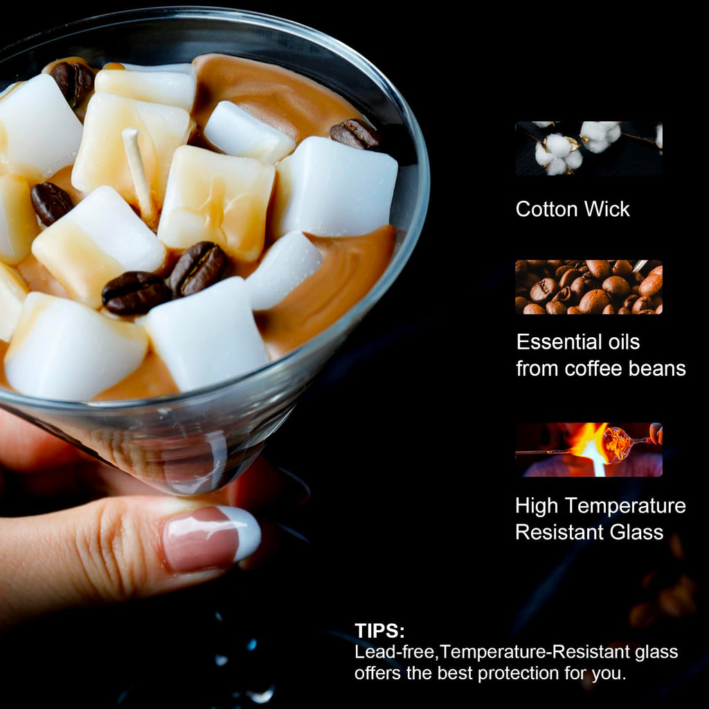Chocolate Espresso Martini Candle â€?Scented Soy Wax Candle with Coffee & Cocoa Aromas, Long-Lasting 40H Burn Time