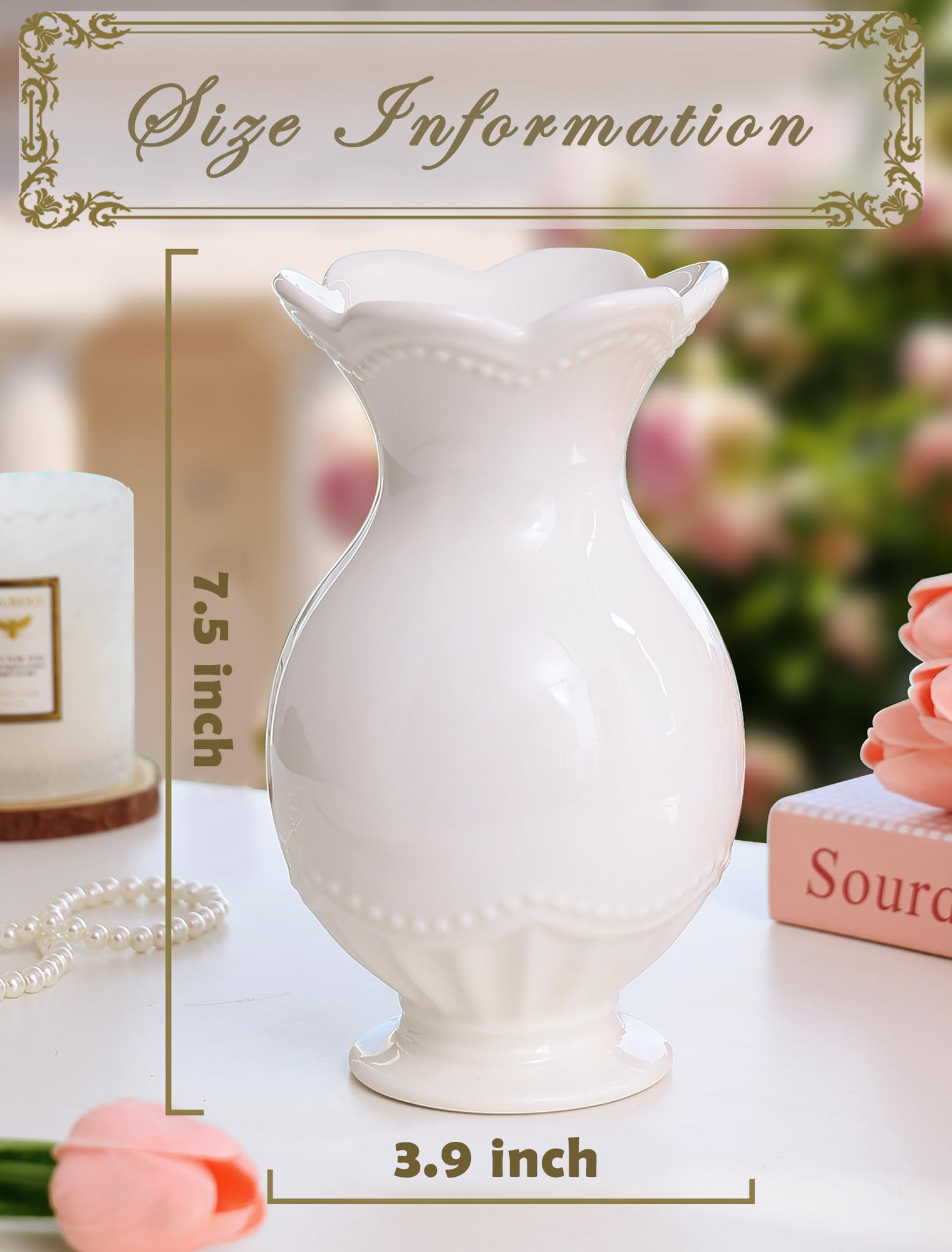 Pink Bow Coquette Bathroom Bedroom Room Decor, Cute Bow Ceramic Vase for Flowers Small