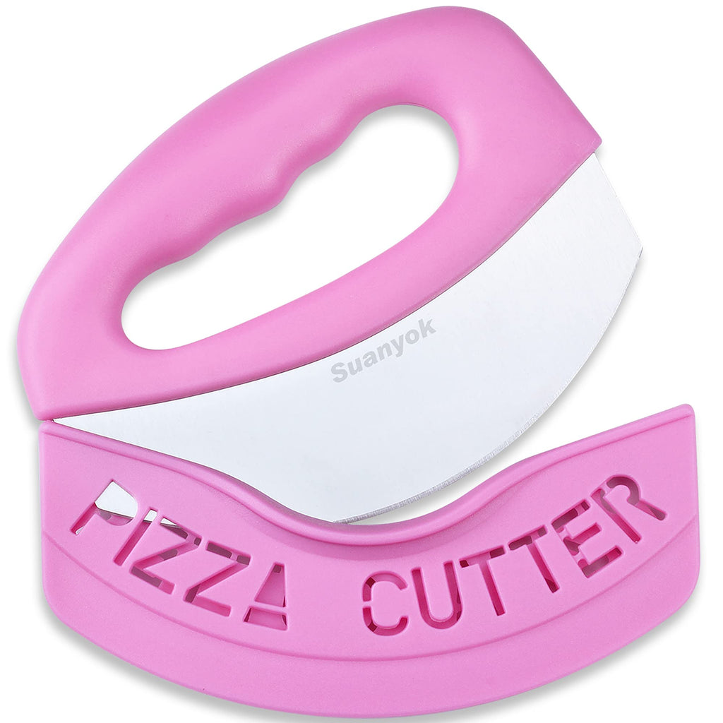 Premium Pizza Cutter Food Chopper-Super Sharp Blade Stainless Steel Pizza Cutter with Protective Sheath Multi Function Pizza Knife