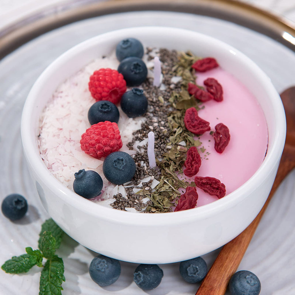 Cereal Bowl with Metal Spoon Scented Soy Candle