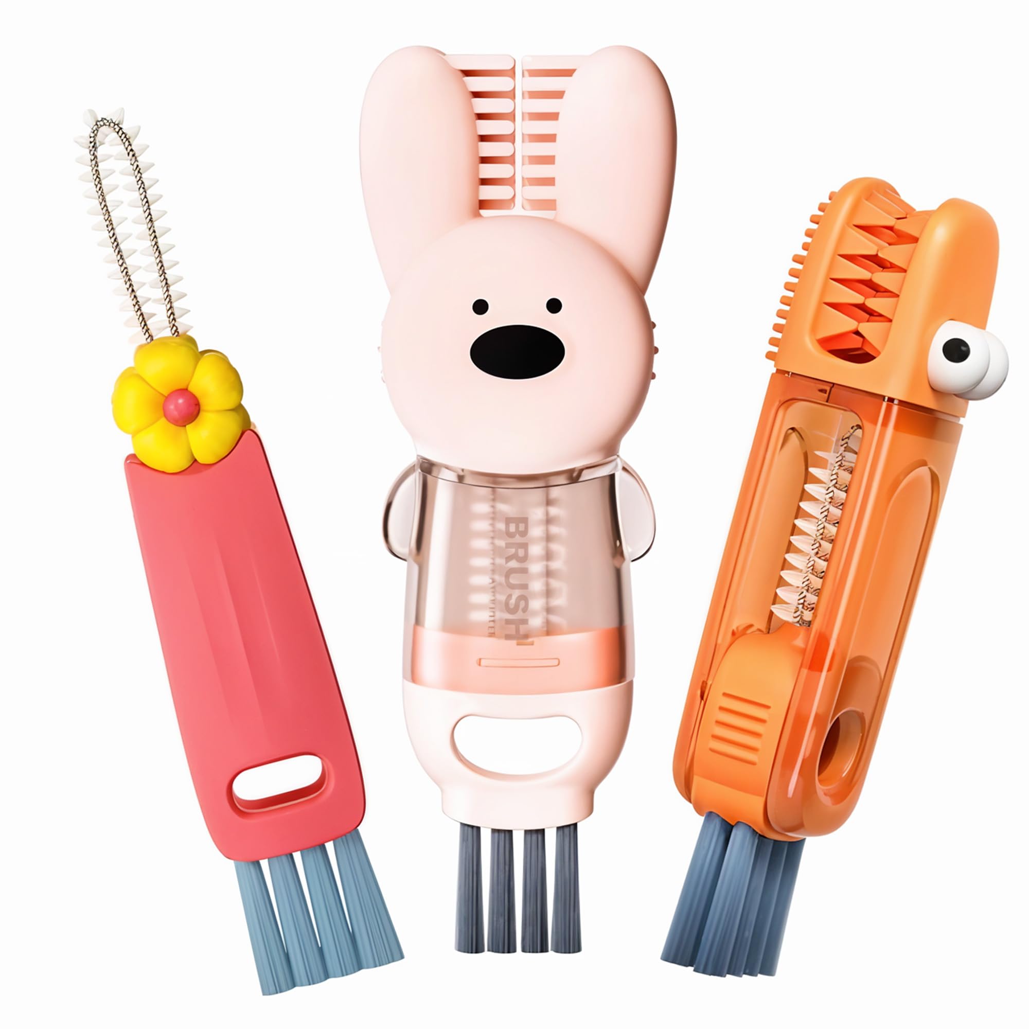 Cup Lid Cleaning Brush, 3 in 1 Cup Cleaner Brush New Multifunctional Lid Cleaner Lid Brush Cleaning Tool Multipurpose