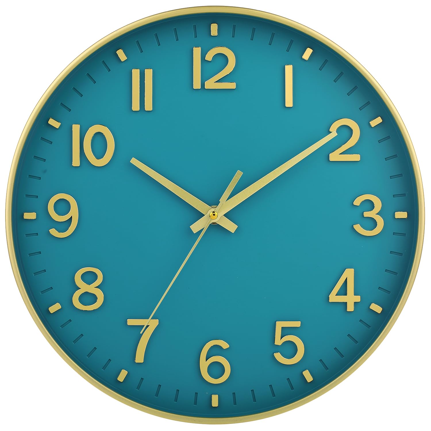 Wall Clocks Battery Operated - 12 inch Silent Non Ticking Modern