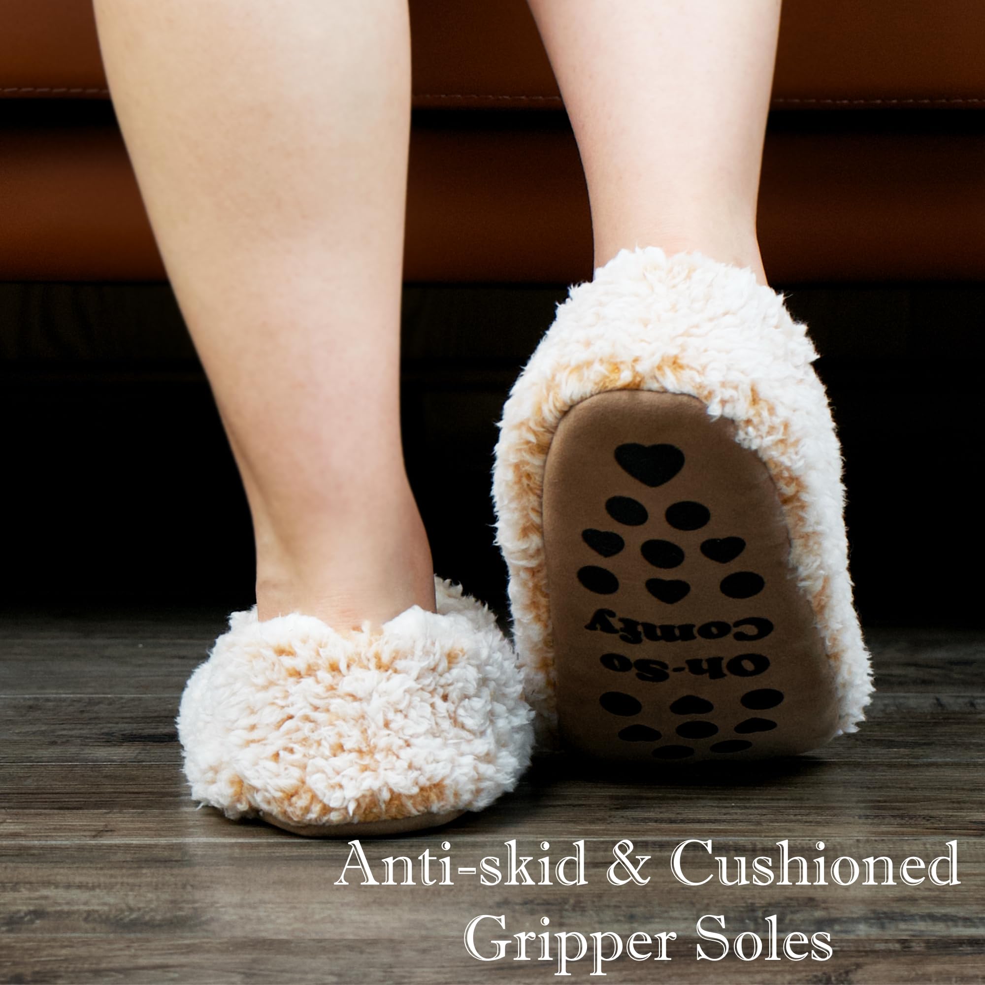 Cute Animal House Slippers - Fuzzy Warm Bedroom Slipper Socks Non-Slip Grippers