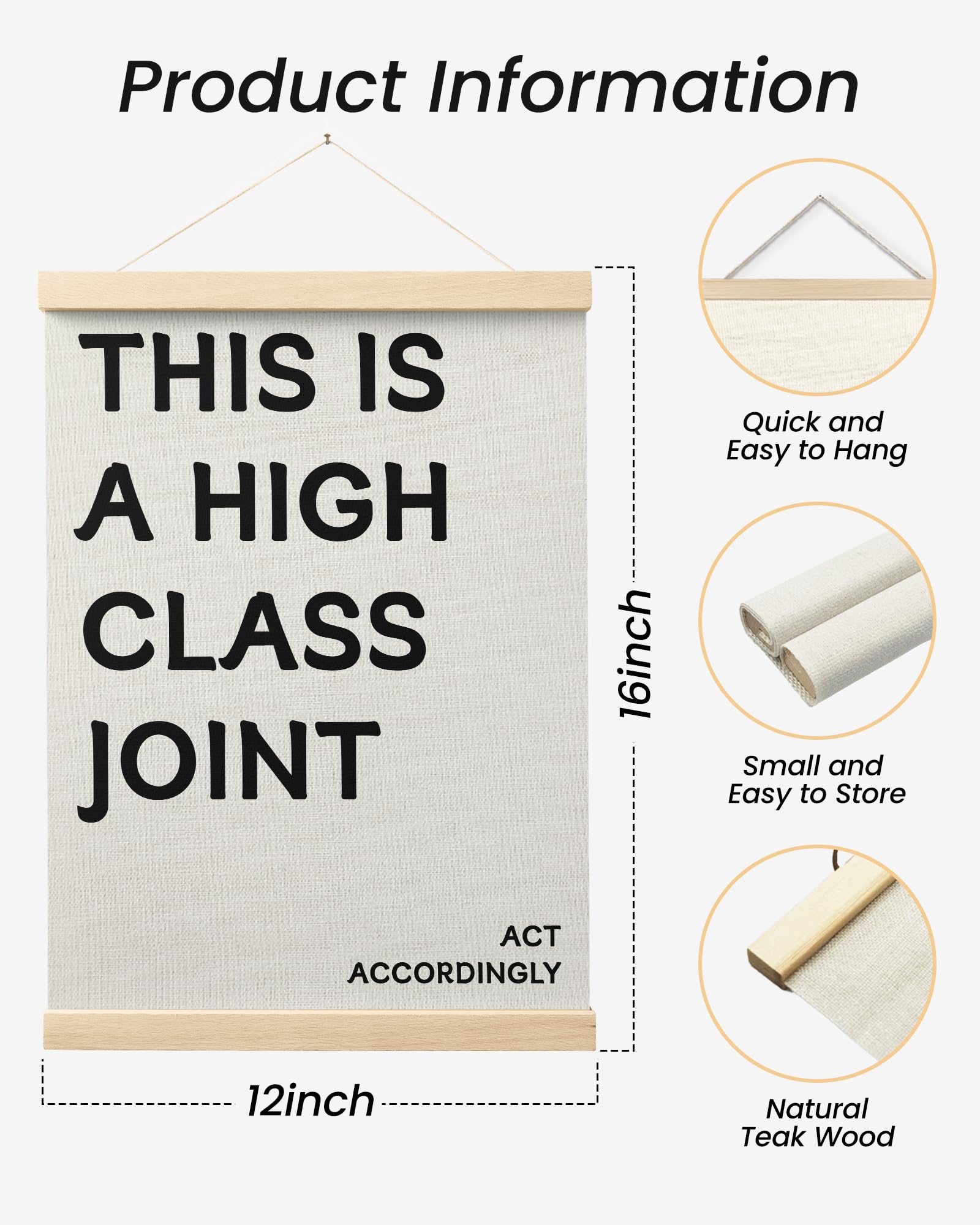 Trendy Preppy Poster Hanger Frame, Aesthetic Wall Art Decor