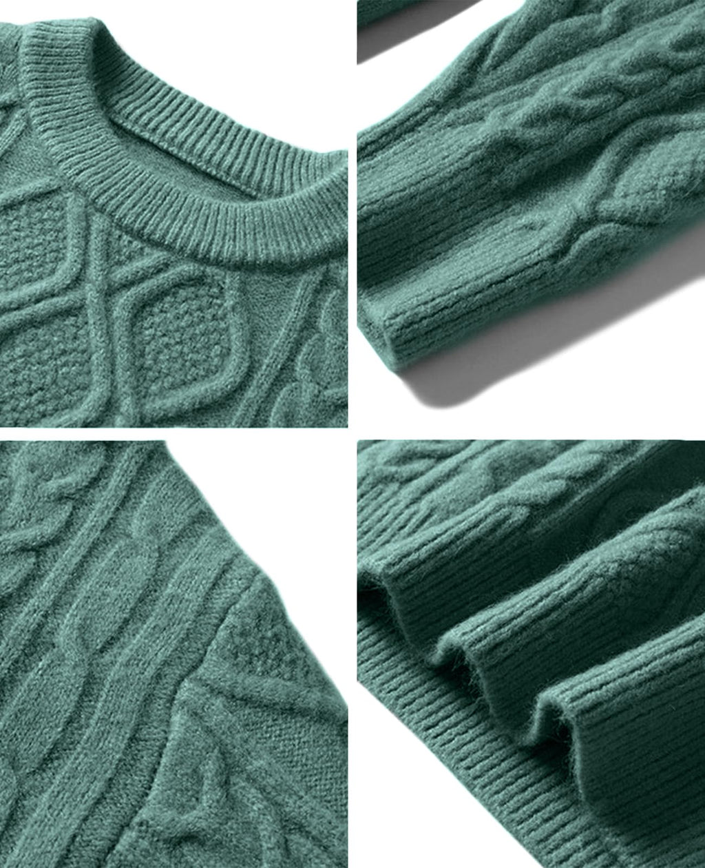 Oversized Sweater 90s Vintage Cable Knit Long Sleeve Women Woven Heavy Crewneck Pullover