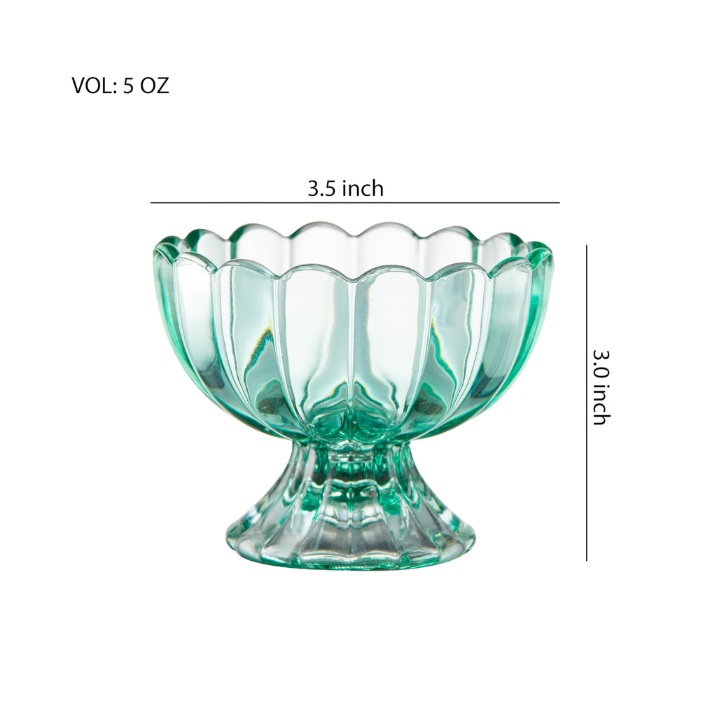Set of 5oz Footed Tulip Glass Dessert Cups â€?Perfect for Ice Cream, Sundaes, Fruit, Snacks, Cocktails & Holiday Parties